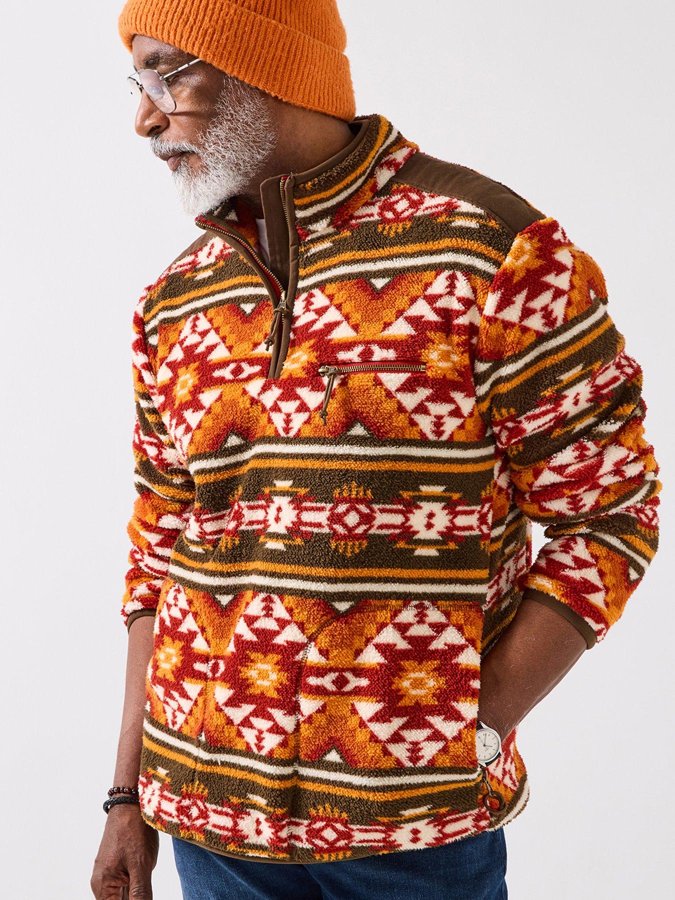 undefined Cozy Funnel Fleece 1/4 Zip Sweat - Multi