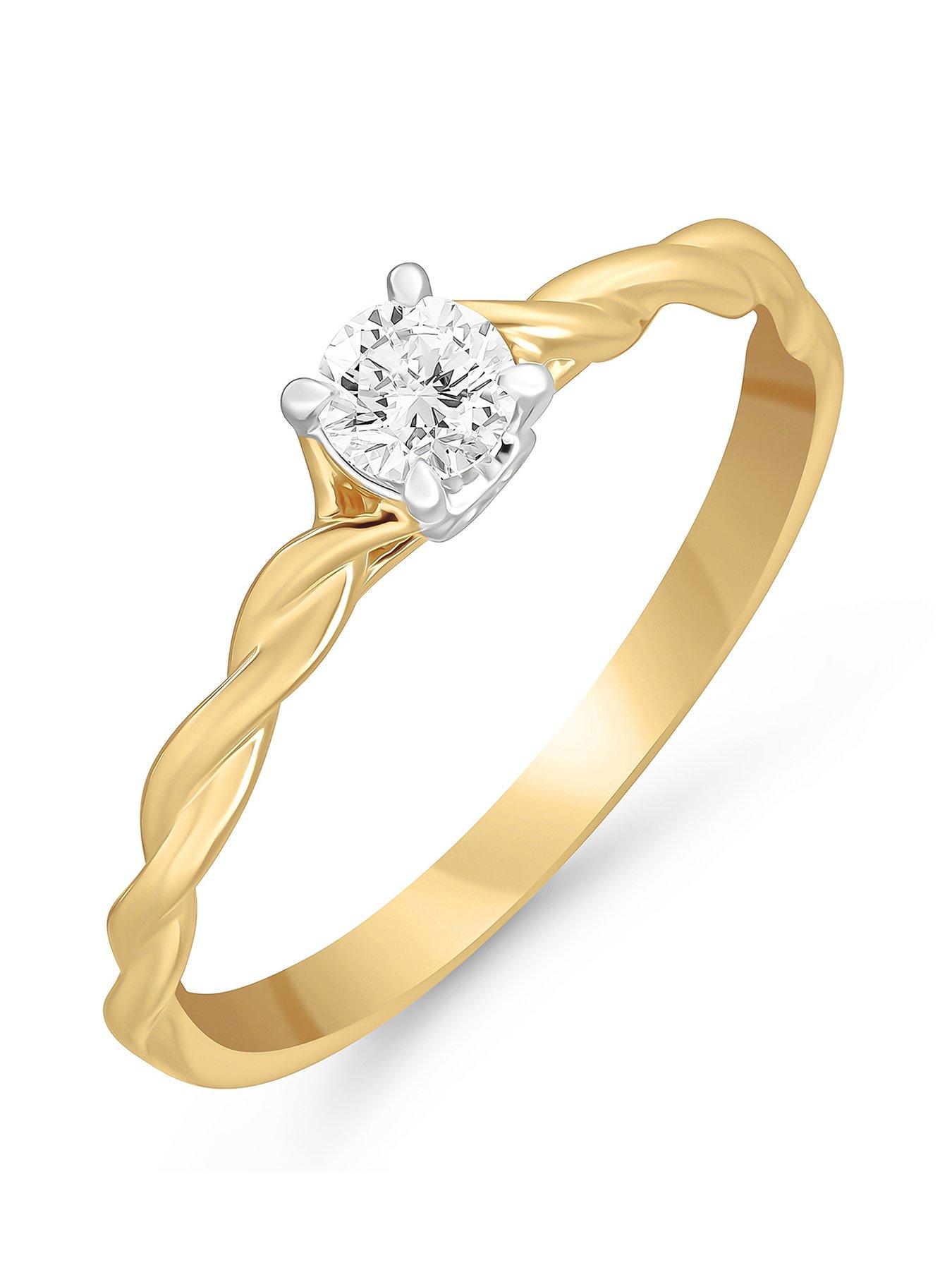 Beaverbrooks 18Ct Gold Diamond Solitaire Engagement Ring