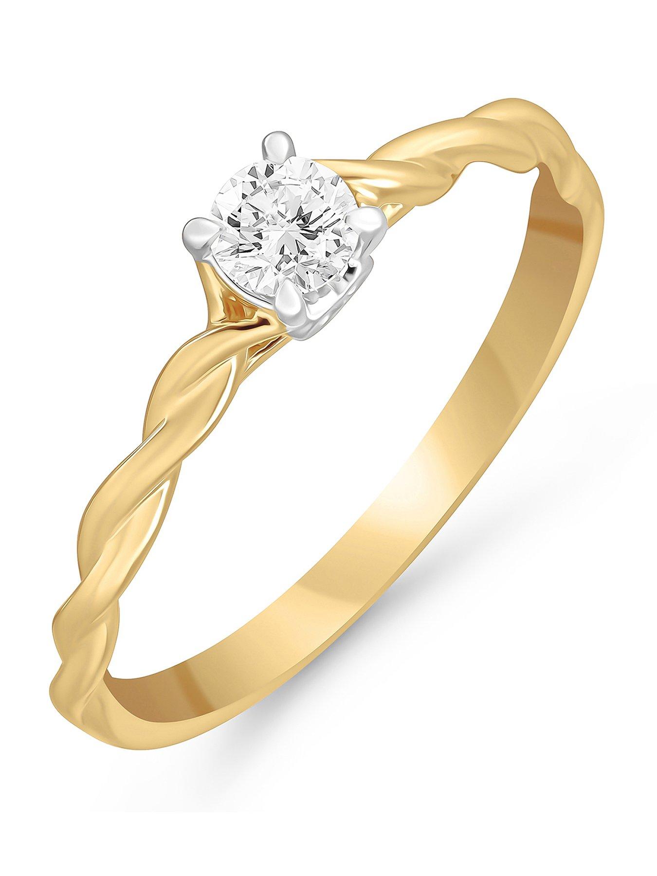 Beaverbrooks 18Ct Gold Diamond Solitaire Engagement Ring