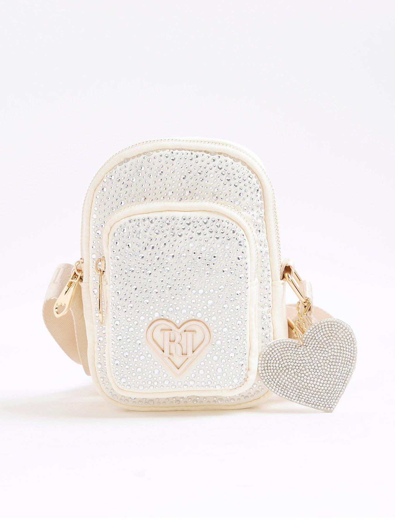 River Island Older Girls Embellished Cross Body Bag - Cream