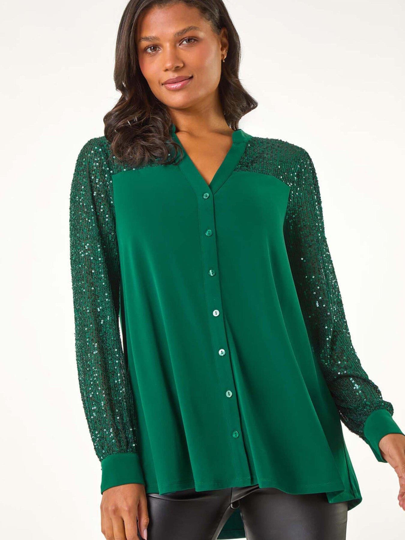 Triniti Wrap Blouse Jade Green