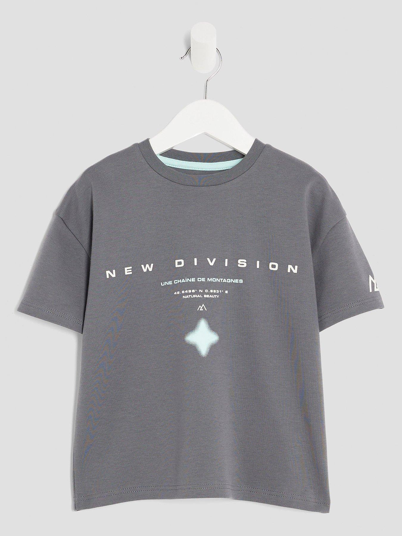 undefined Boys New Division Glitch T-Shirt - Grey