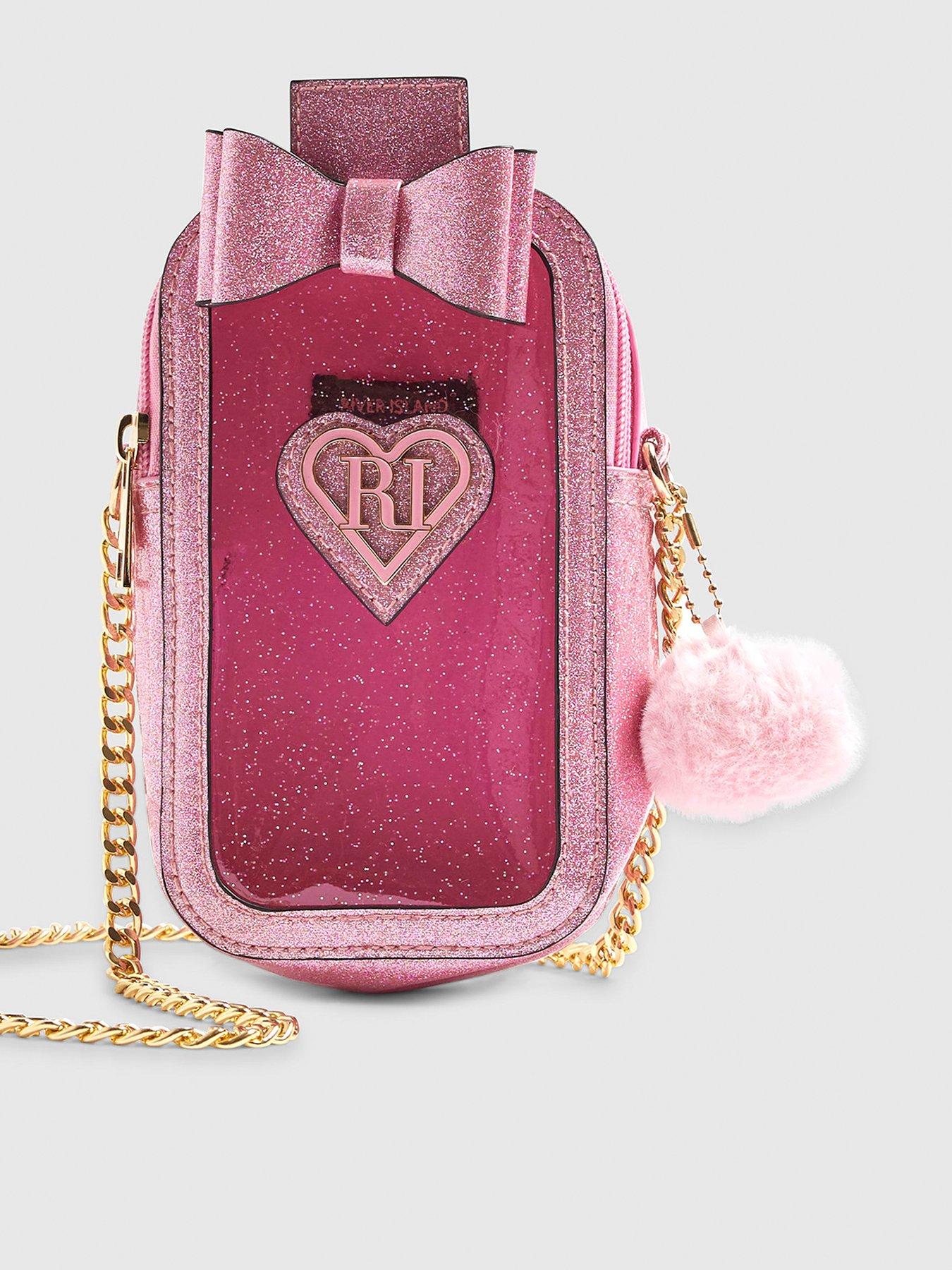 River Island Older Girls Perfume Cross Body Bag - Pink