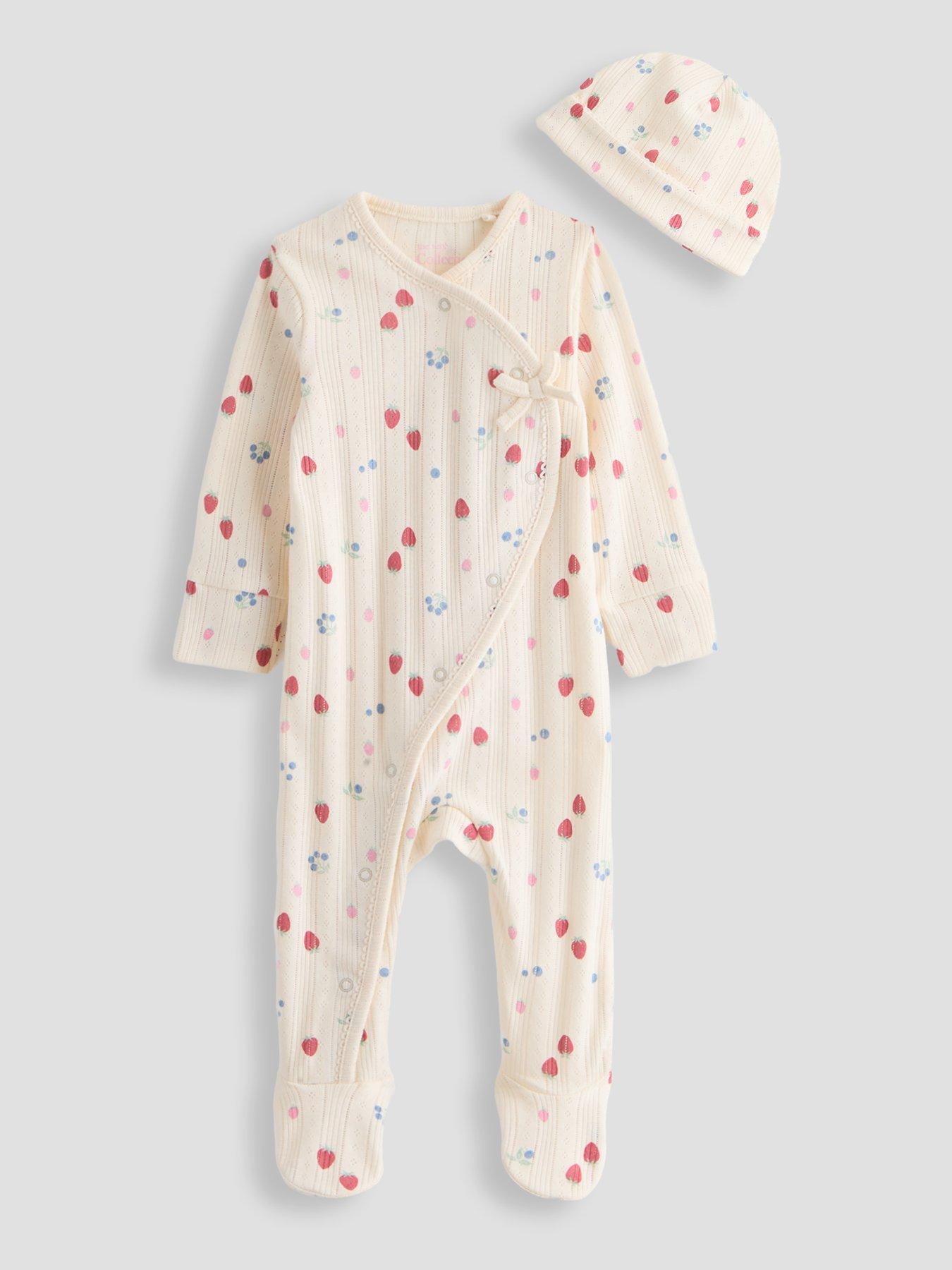 The Very Collection Pointelle Print Body Suit and Hat Set - Cream