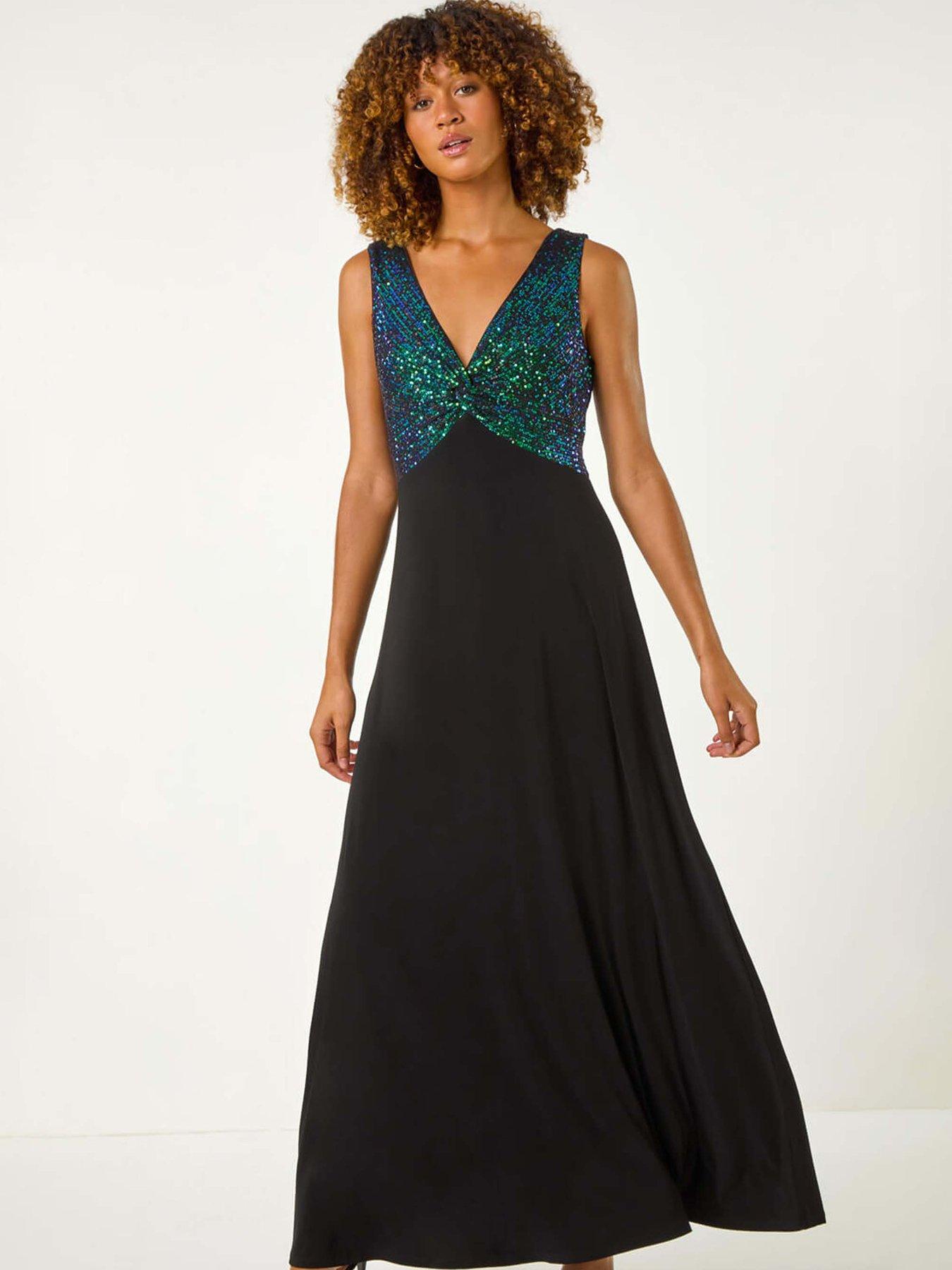 green contrast dress Hunter Green Contrast Trim Dress – Confetti Boutique main image 1