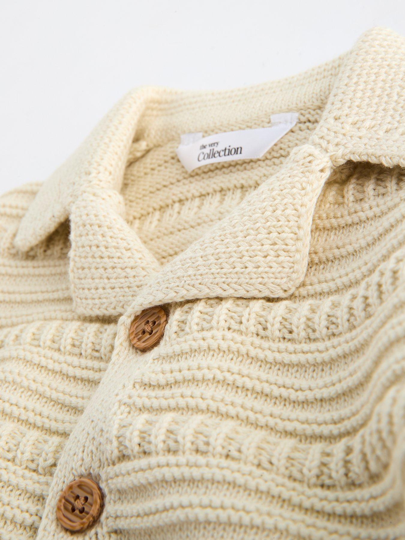Image 3 of 5 of The Very Collection Greige Knit Shirt and Jogger Set - Cream