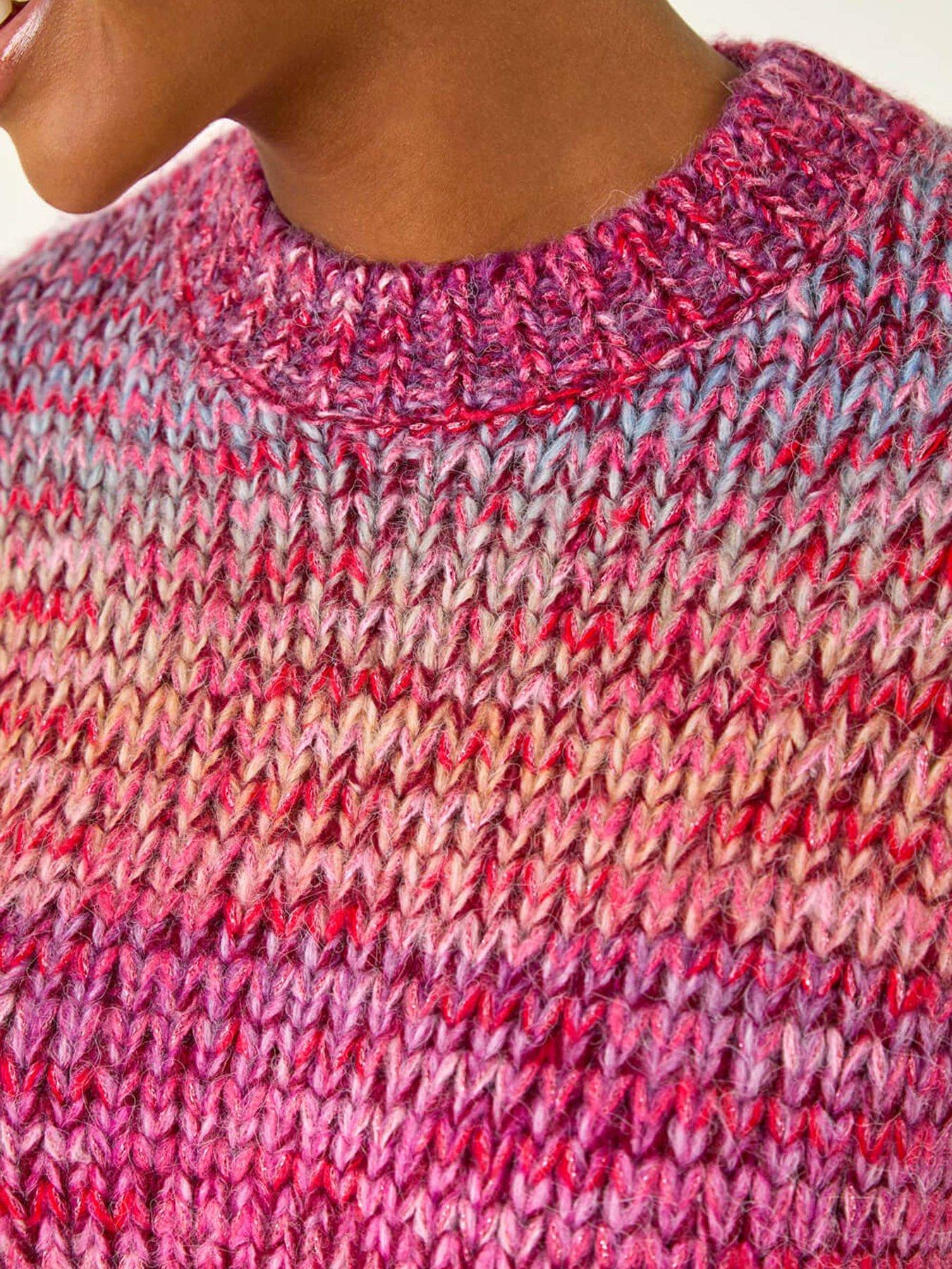 Image 5 of 5 of Roman Metallic Ombre Knit Jumper - Pink