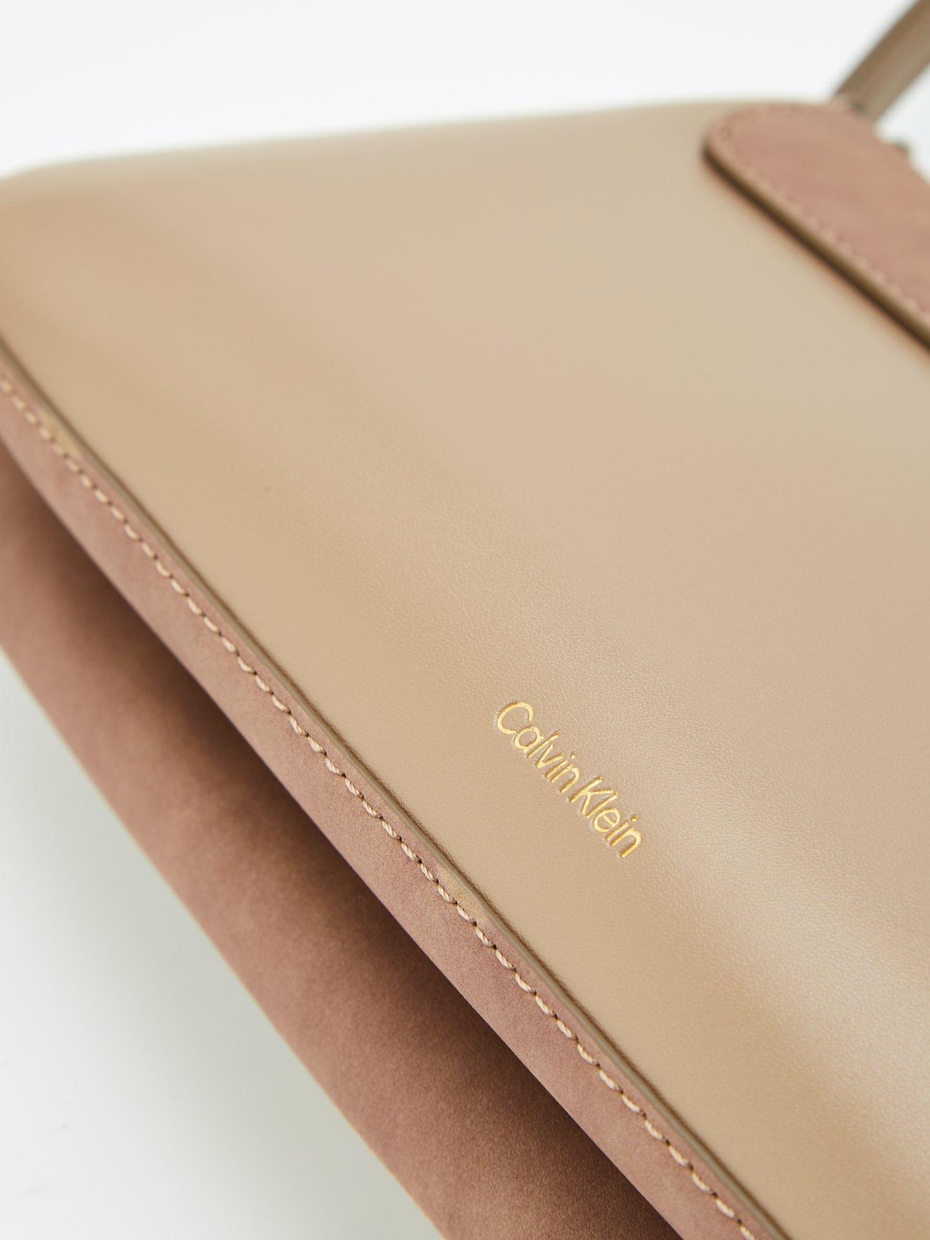 Image 5 of 7 of Calvin Klein Hardware Brushed Shoulder Bag - Desert Taupe