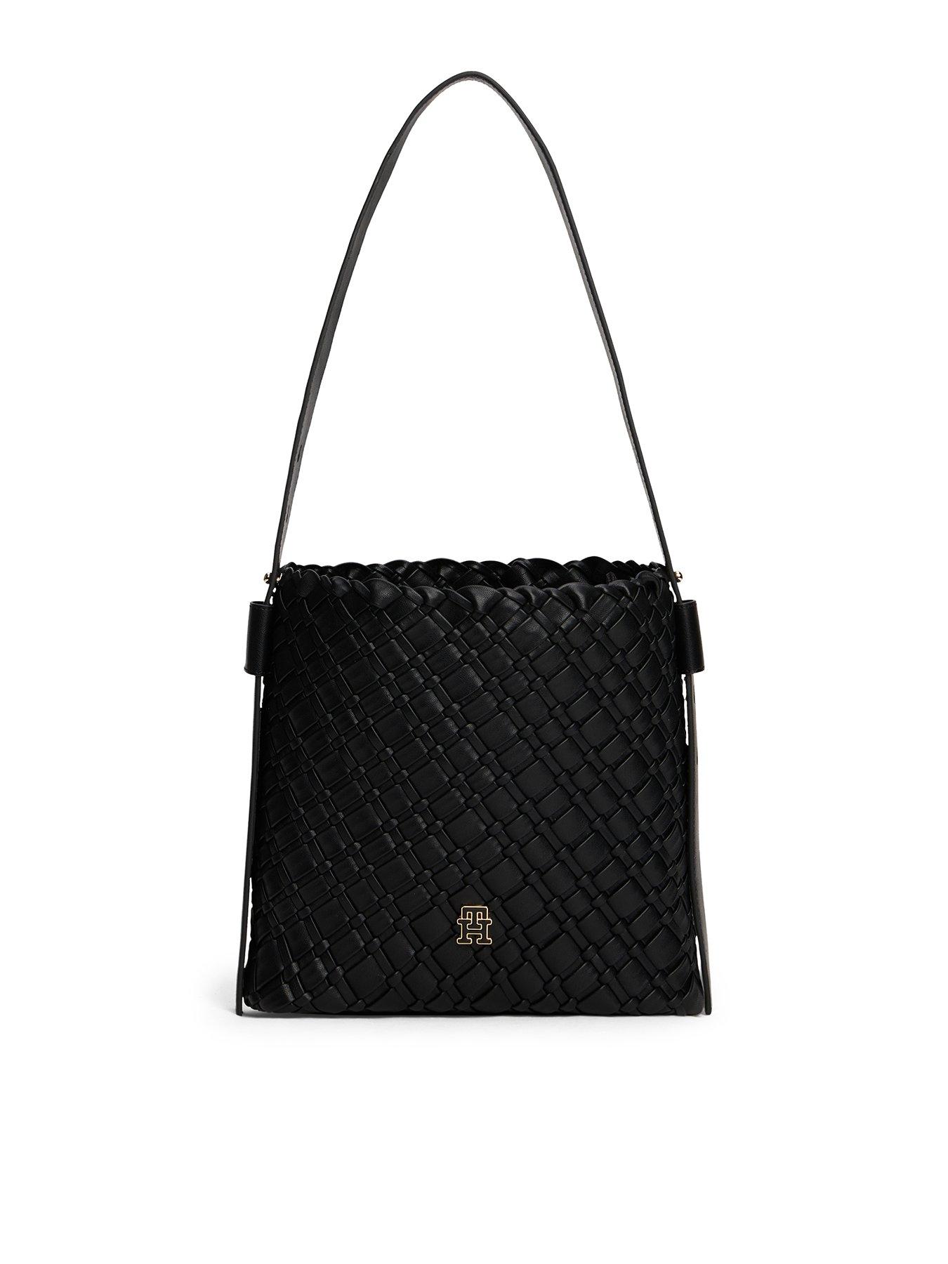 Image 1 of 5 of Tommy Hilfiger Braided Hobo Bag - Black