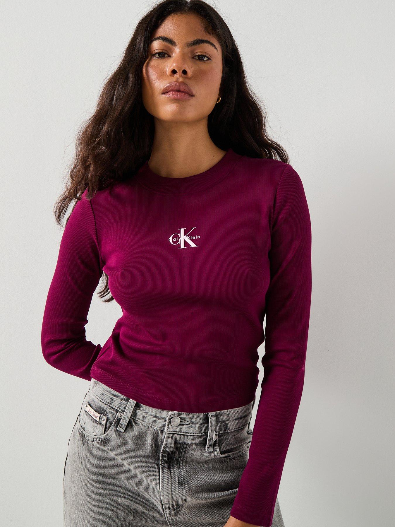Image 1 of 5 of Calvin Klein Jeans Monogram Baby T-Shirt - Red