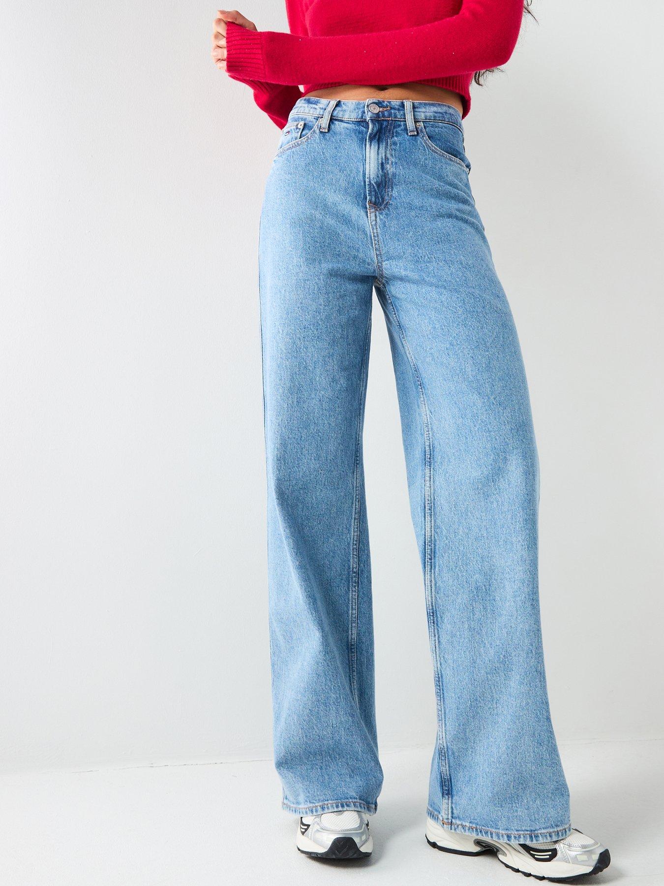 Tommy Jeans Claire High Rise Jean, Blue, Size 32, Inside Leg 32, Women