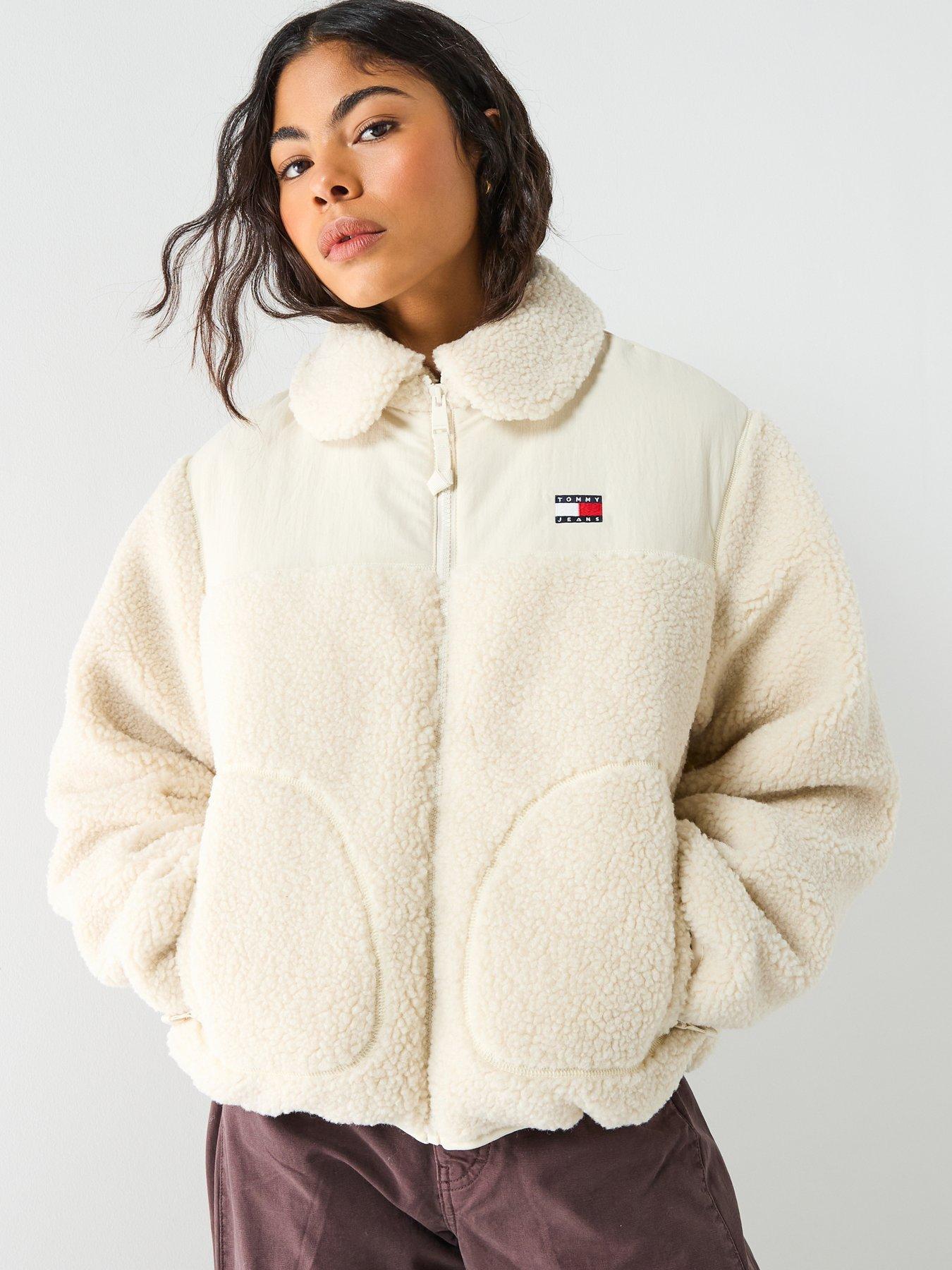 Image 6 of 6 of Tommy Jeans Teddy Jacket - Ancient White