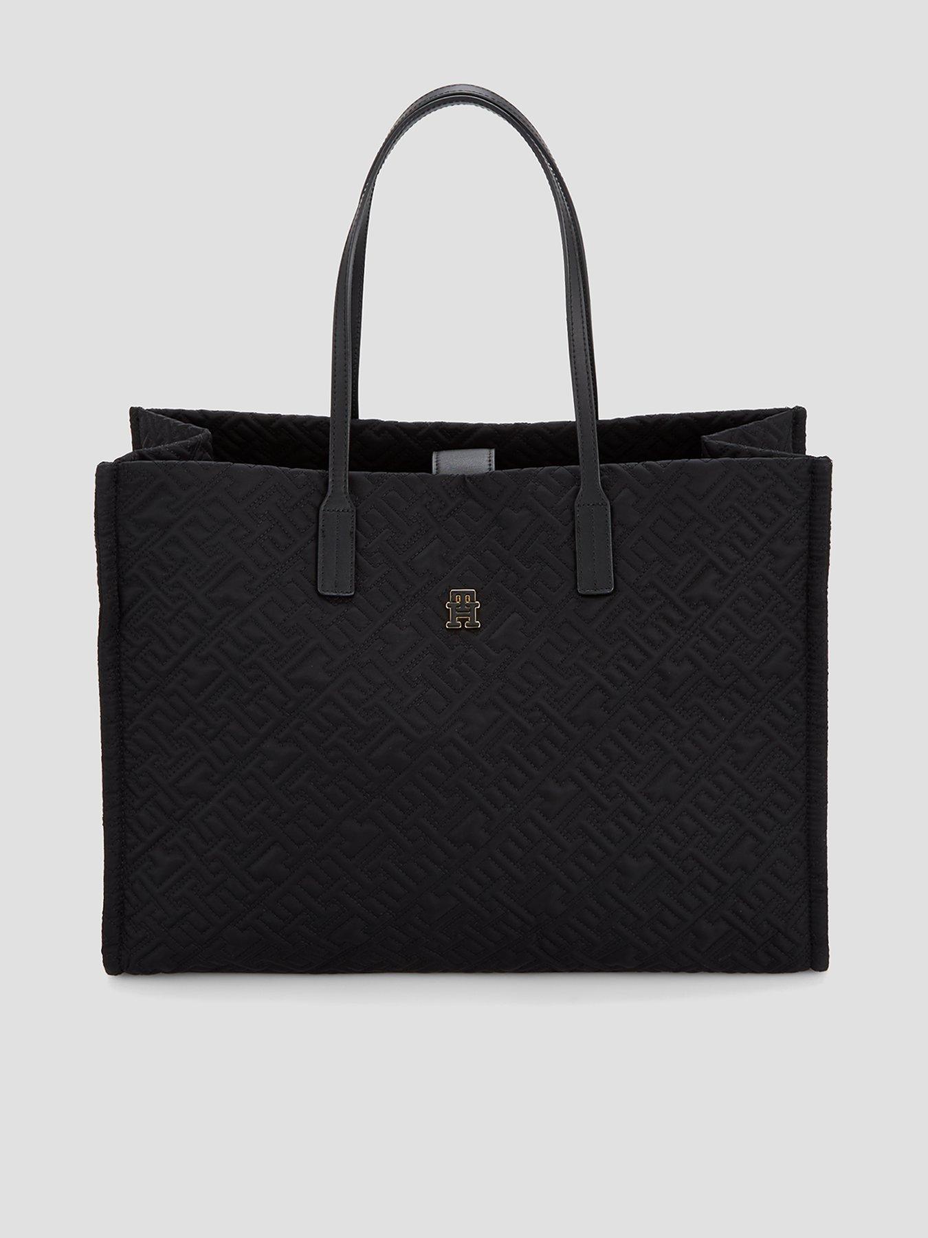 Tommy Hilfiger City Tote Monogram Bag - Black