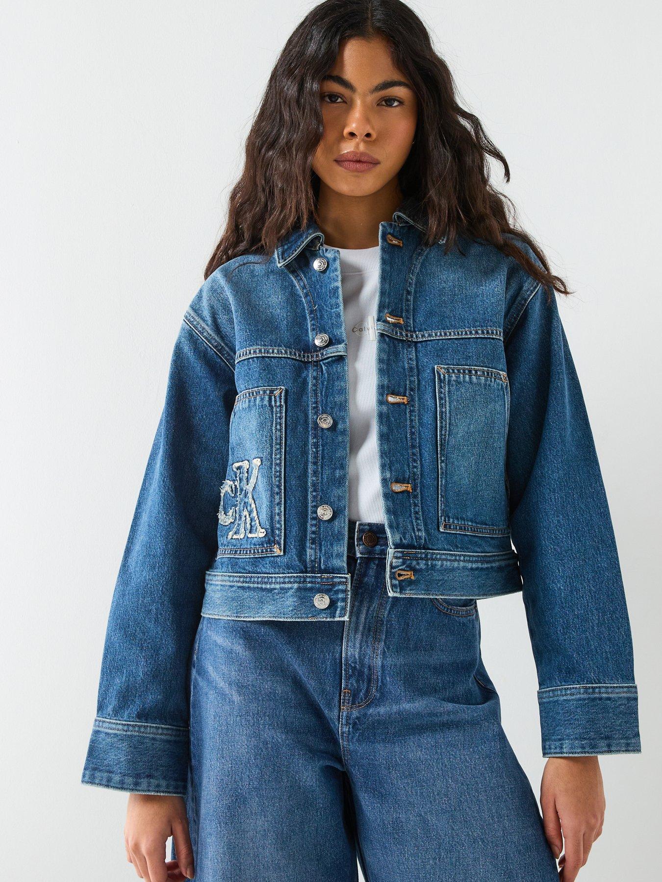 Calvin Klein Jeans Workwear Jacket, Blue, Size L, Women