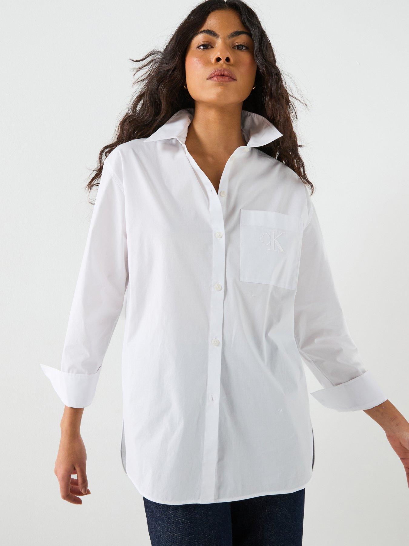 Calvin Klein Jeans Poplin Relaxed Shirt - White