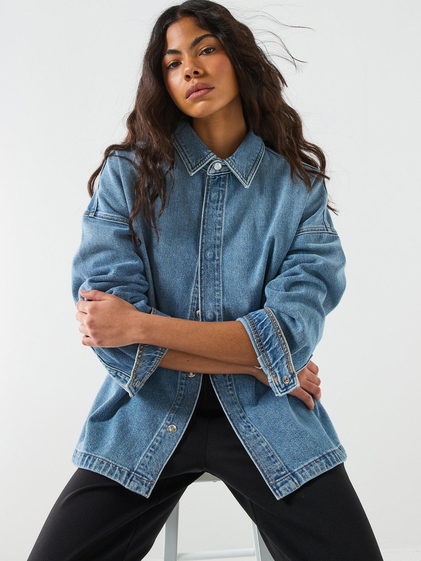Calvin Klein Jeans Denim Boyfriend Shirt - Overnight Blue