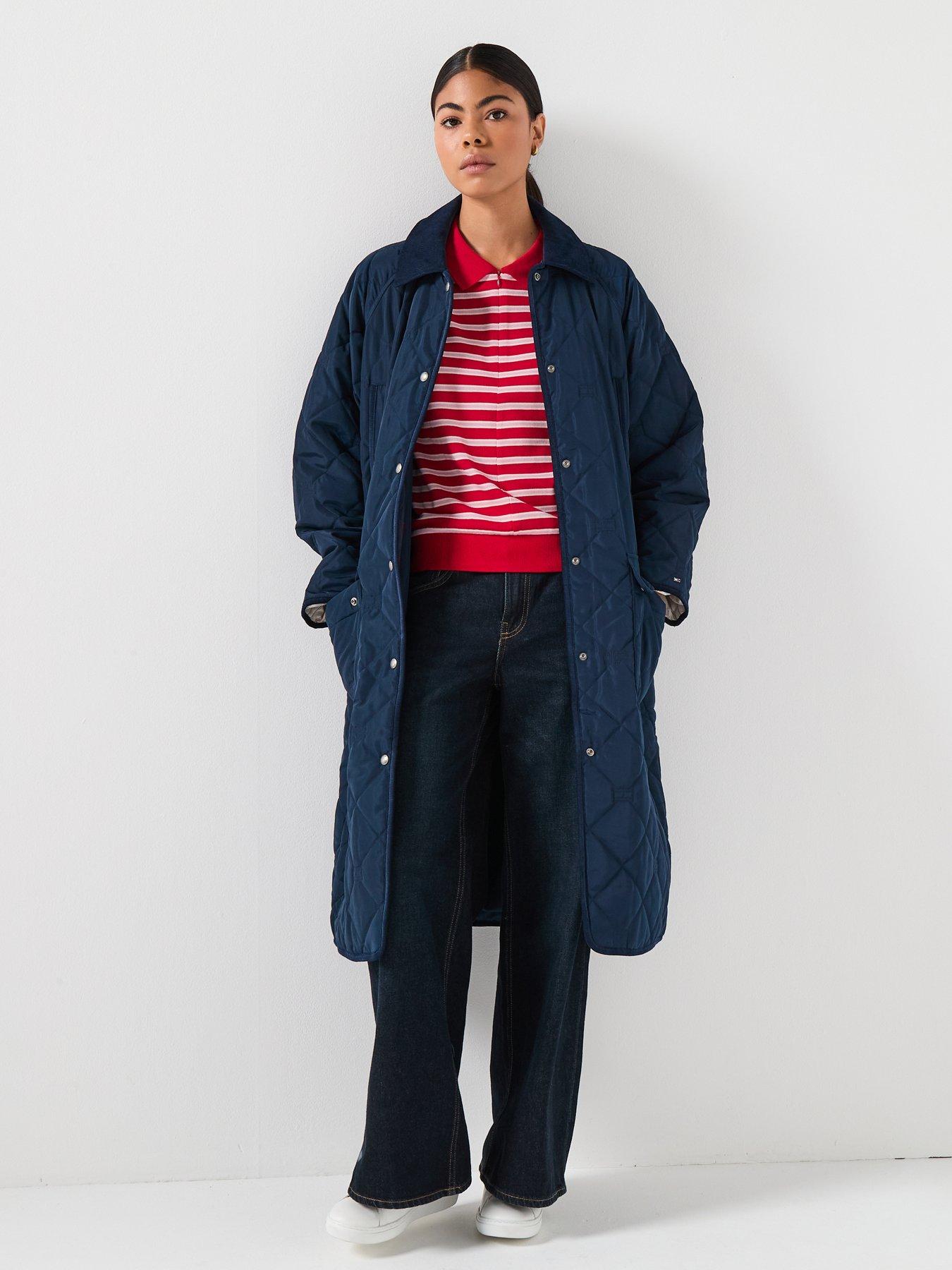 Image 1 of 6 of Tommy Hilfiger Padded Flag Quilted Coat - Blue