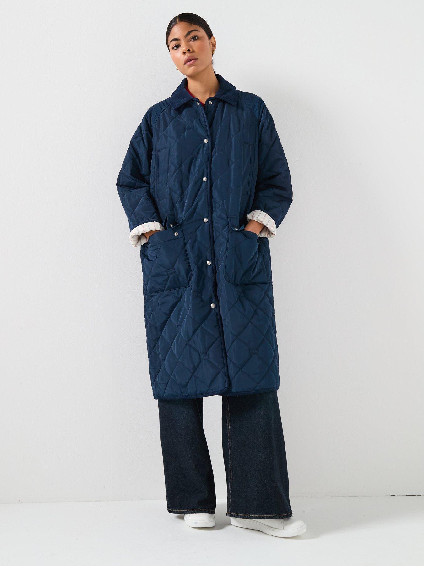 Image 3 of 6 of Tommy Hilfiger Padded Flag Quilted Coat - Blue