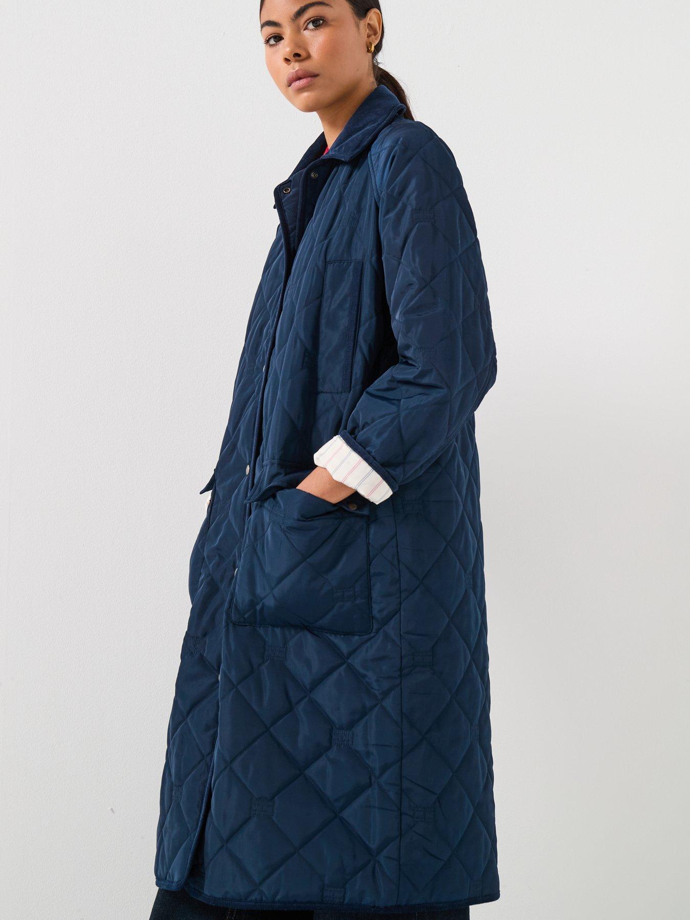 Image 4 of 6 of Tommy Hilfiger Padded Flag Quilted Coat - Blue