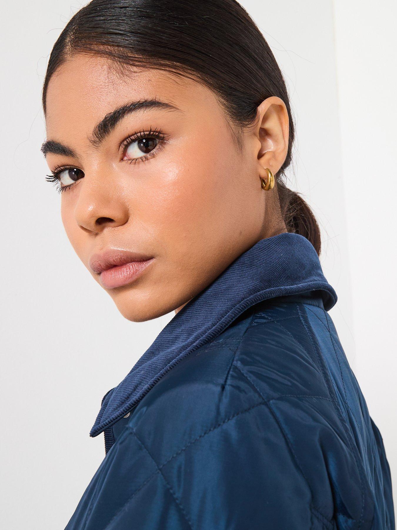 Image 5 of 6 of Tommy Hilfiger Padded Flag Quilted Coat - Blue