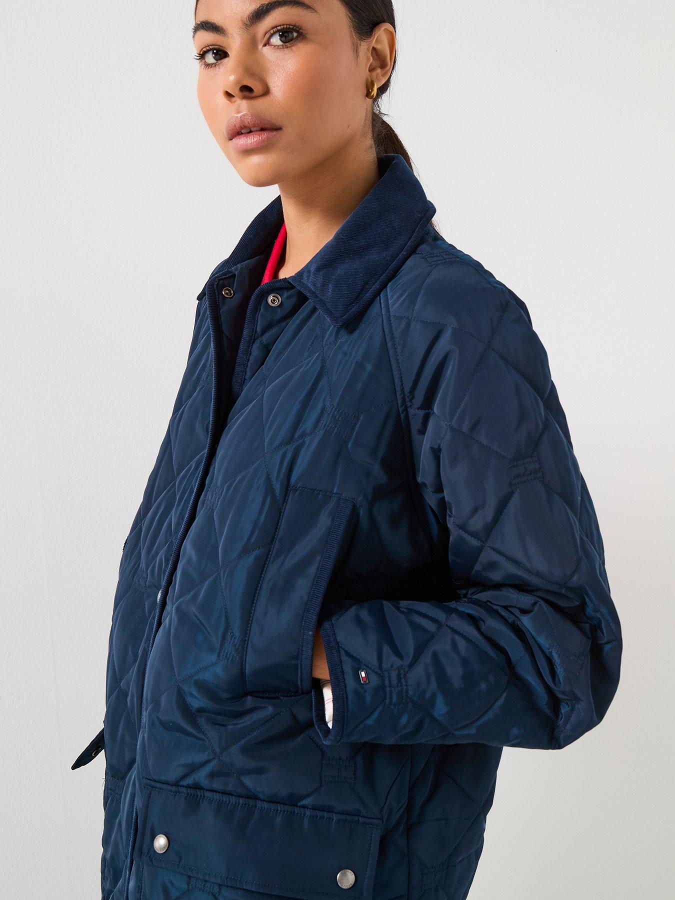 Image 6 of 6 of Tommy Hilfiger Padded Flag Quilted Coat - Blue