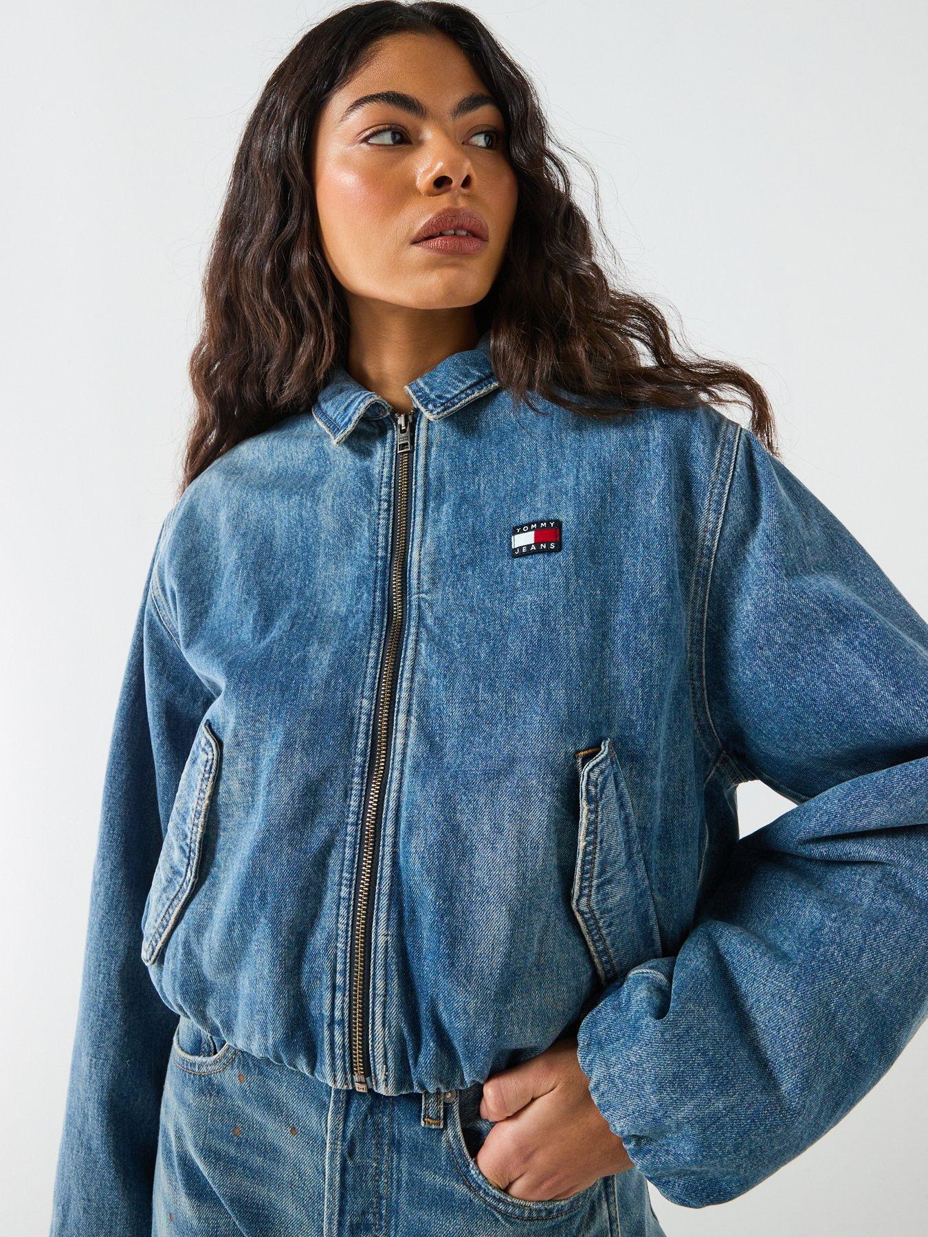 Tommy Jeans: Padded Harrington Denim Jacket - Medium Blue