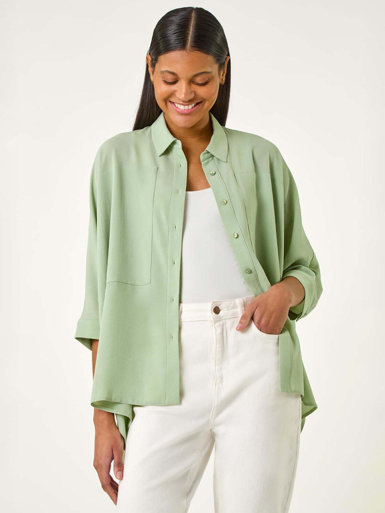 undefined Relaxed Smart Stretch Shirt - Pale Green