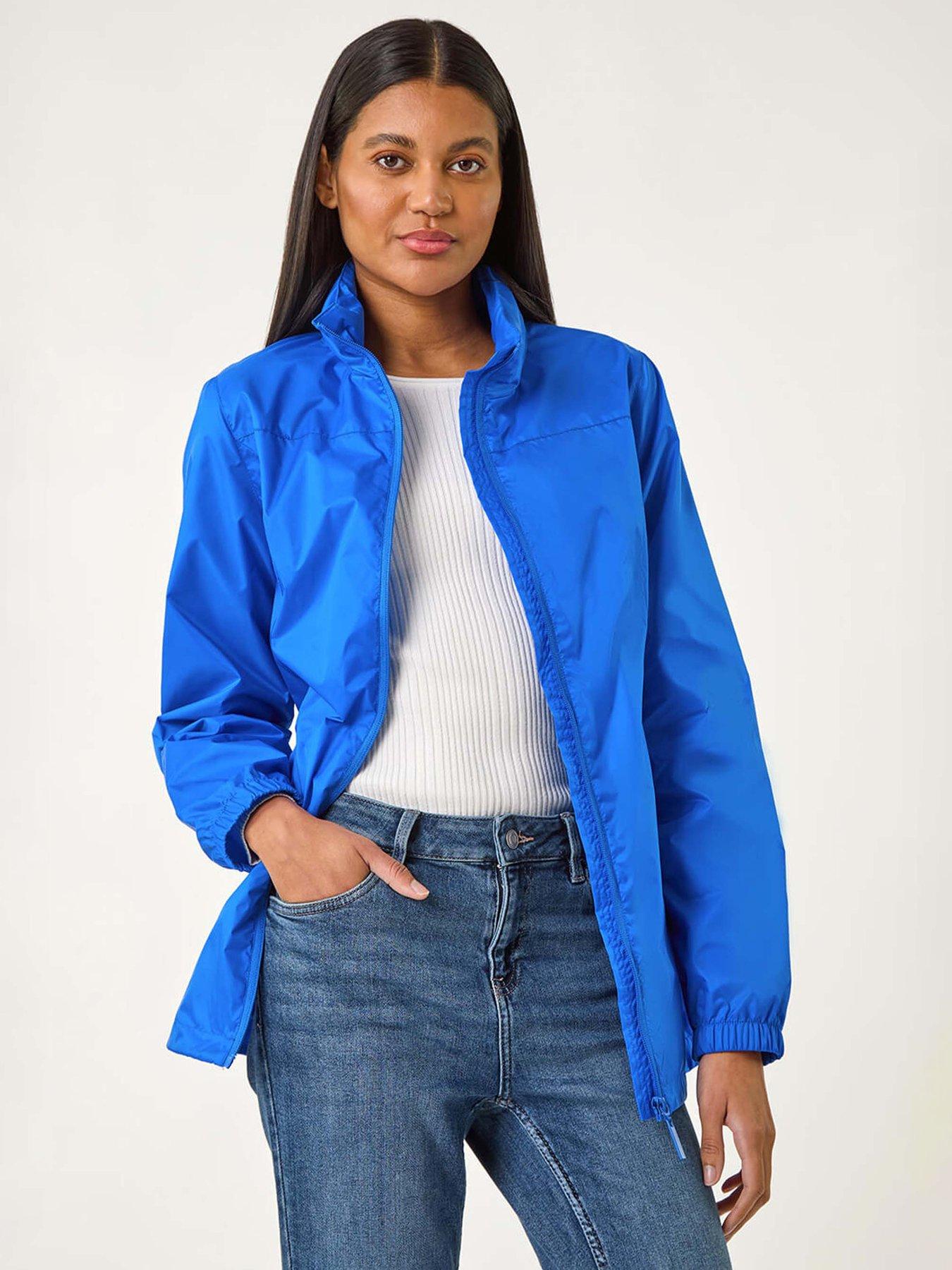 undefined Shower Resistant Funnel Neck Jacket  - Royal Blue