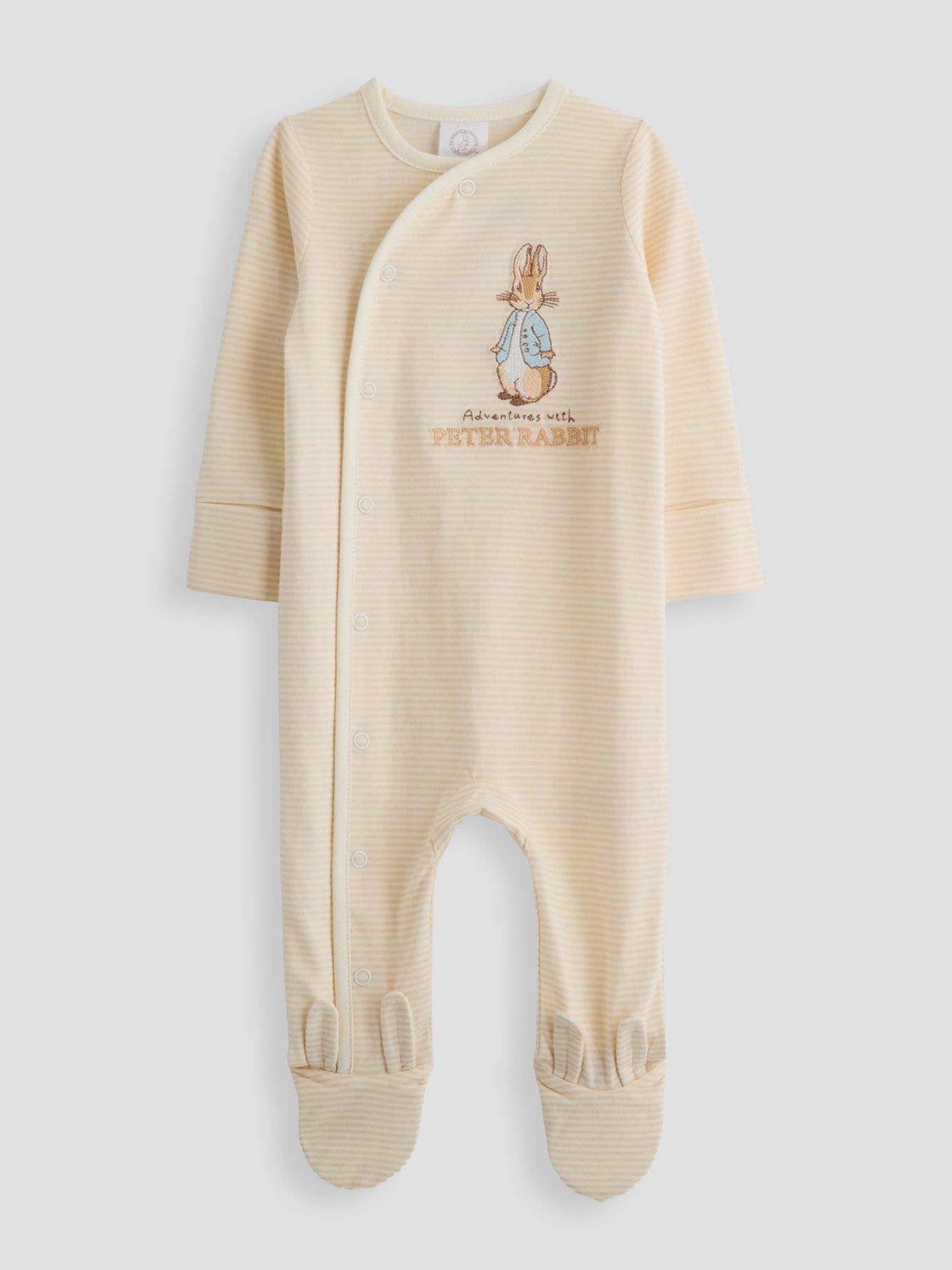 Image 2 of 5 of The Very Collection 2-Pack Peter Rabbit Sleepsuits - Cream