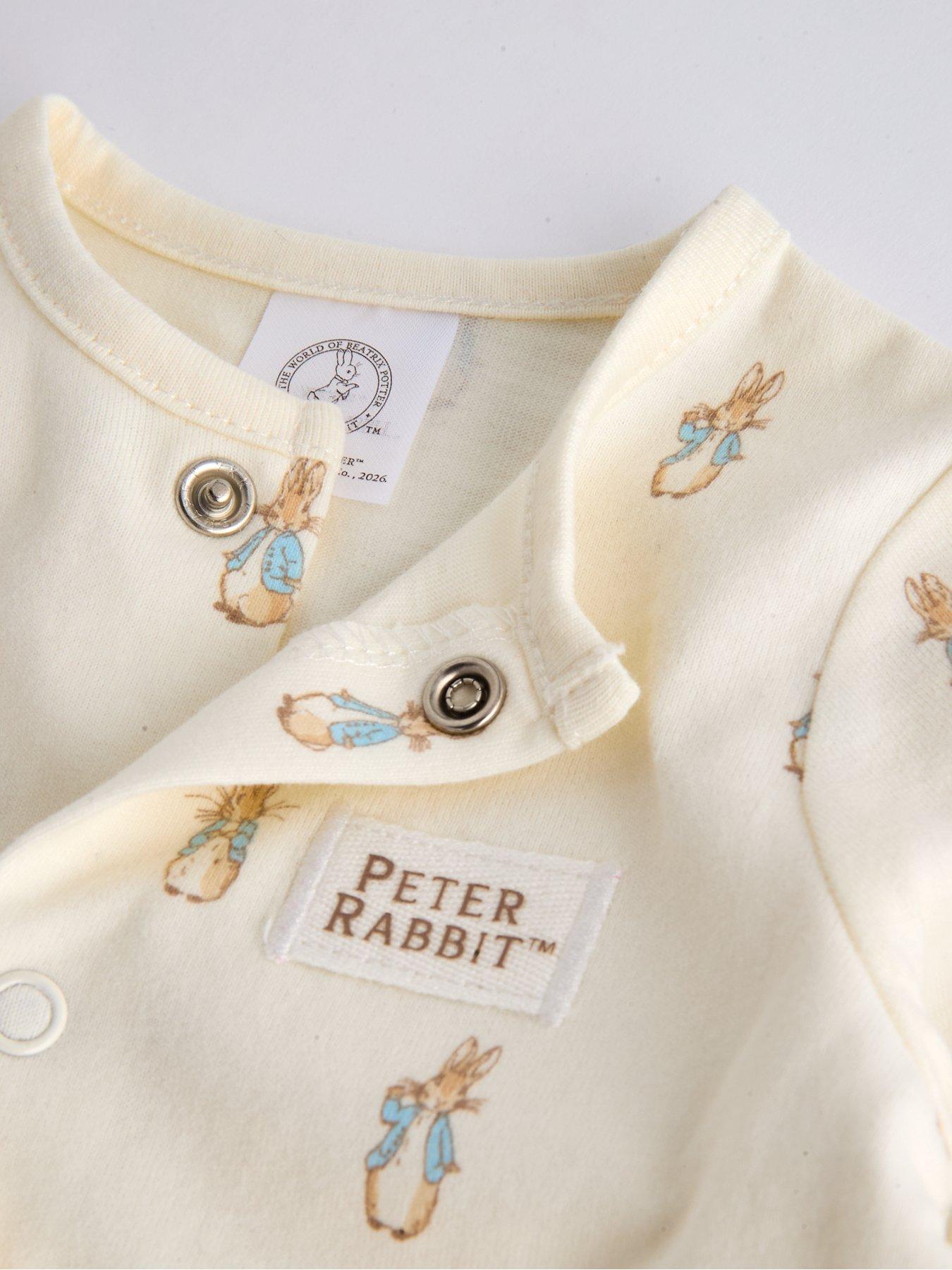 Image 5 of 5 of The Very Collection 2-Pack Peter Rabbit Sleepsuits - Cream