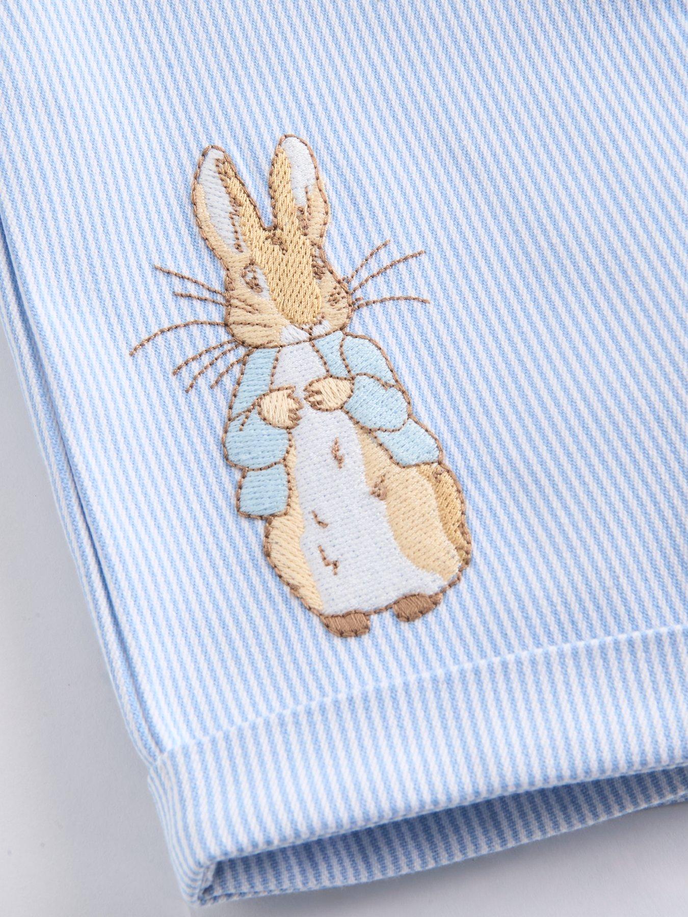 Image 4 of 5 of The Very Collection Peter Rabbit Bodysuit And Woven Dungaree Set - Blue