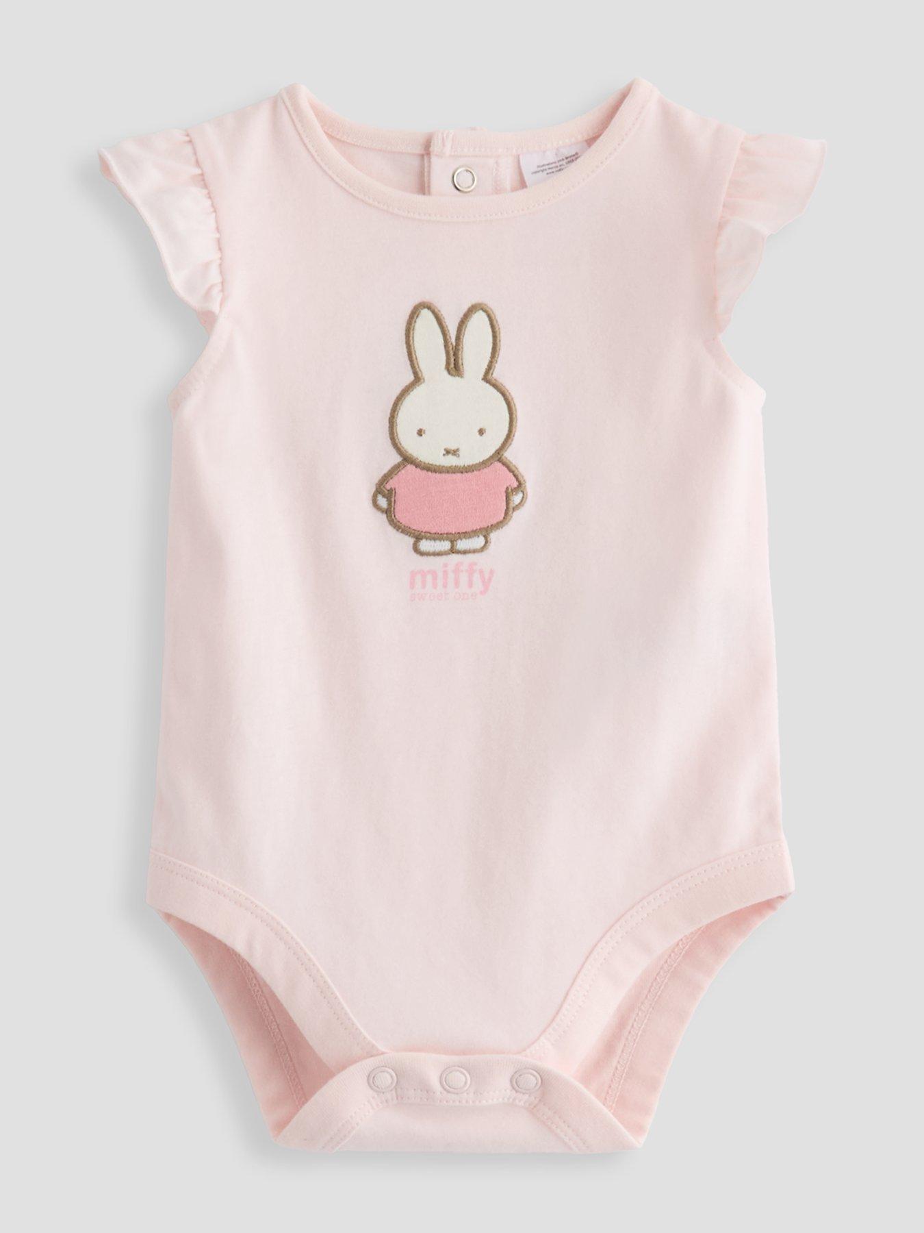 Image 2 of 5 of The Very Collection 2Pk Miffy Frill Sleeve Bodysuits - Pink