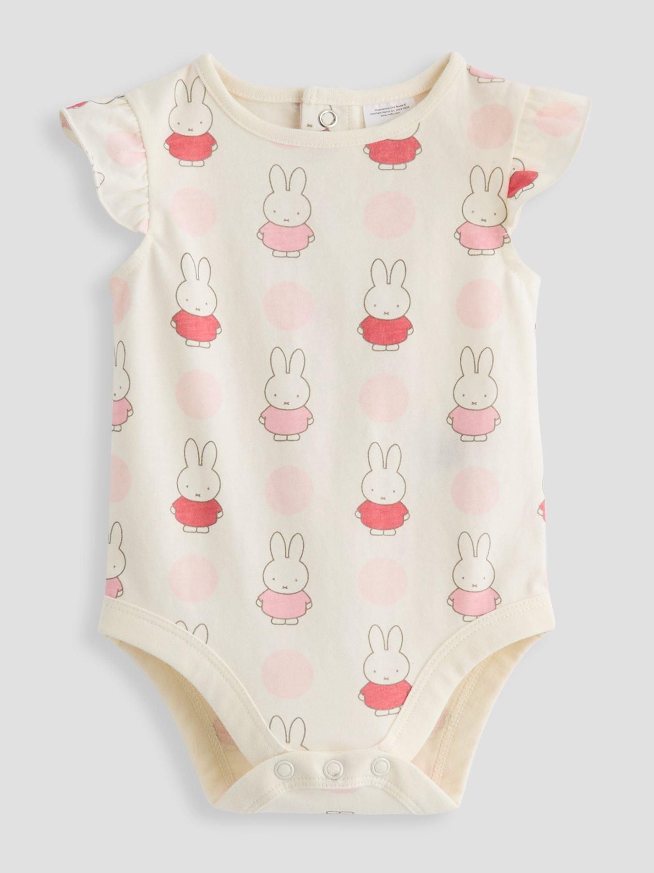 Image 3 of 5 of The Very Collection 2Pk Miffy Frill Sleeve Bodysuits - Pink