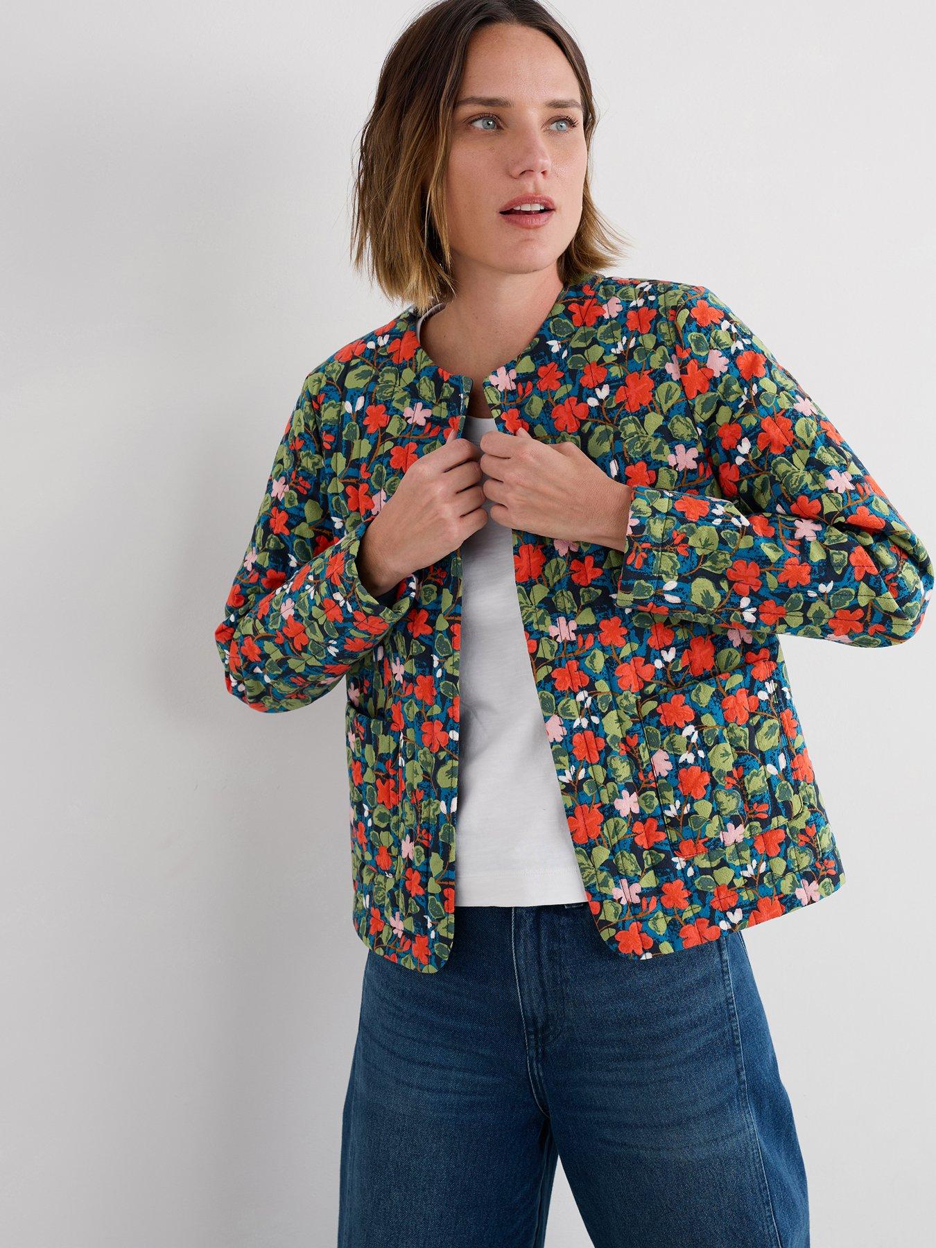 Seasalt Cornwall Floral Print Quilted Jacket - Multi