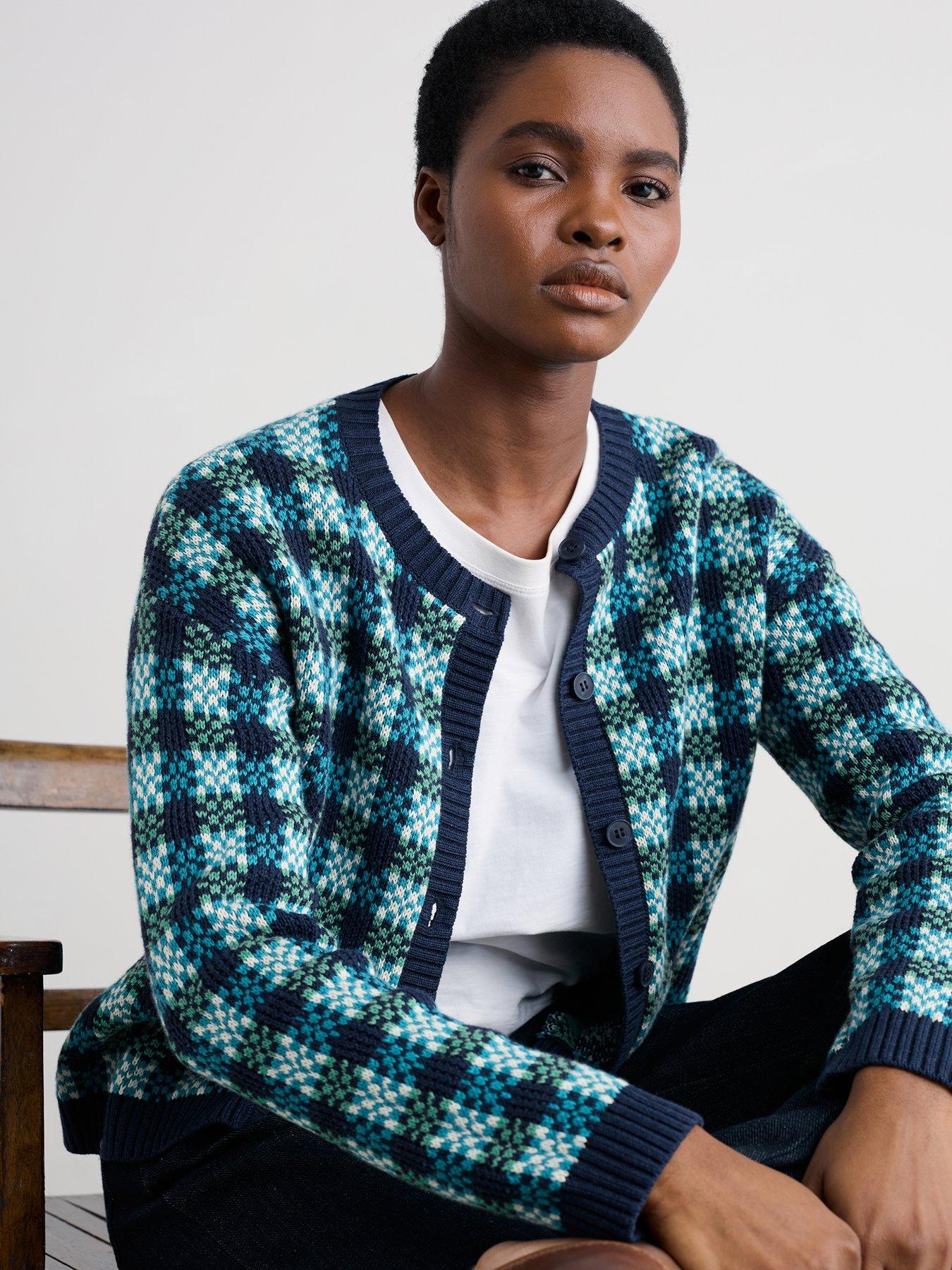 Image 1 of 5 of Seasalt Cornwall Kensa Knit Cardigan - Blue
