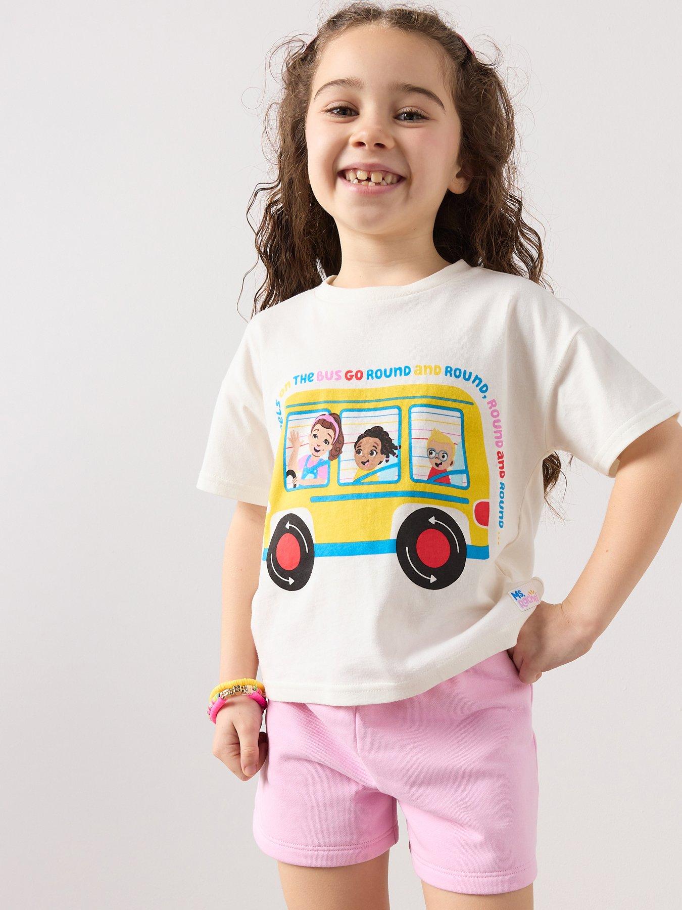 Image 1 of 7 of The Very Collection Ms Rachel Boot Bus T-Shirt - White