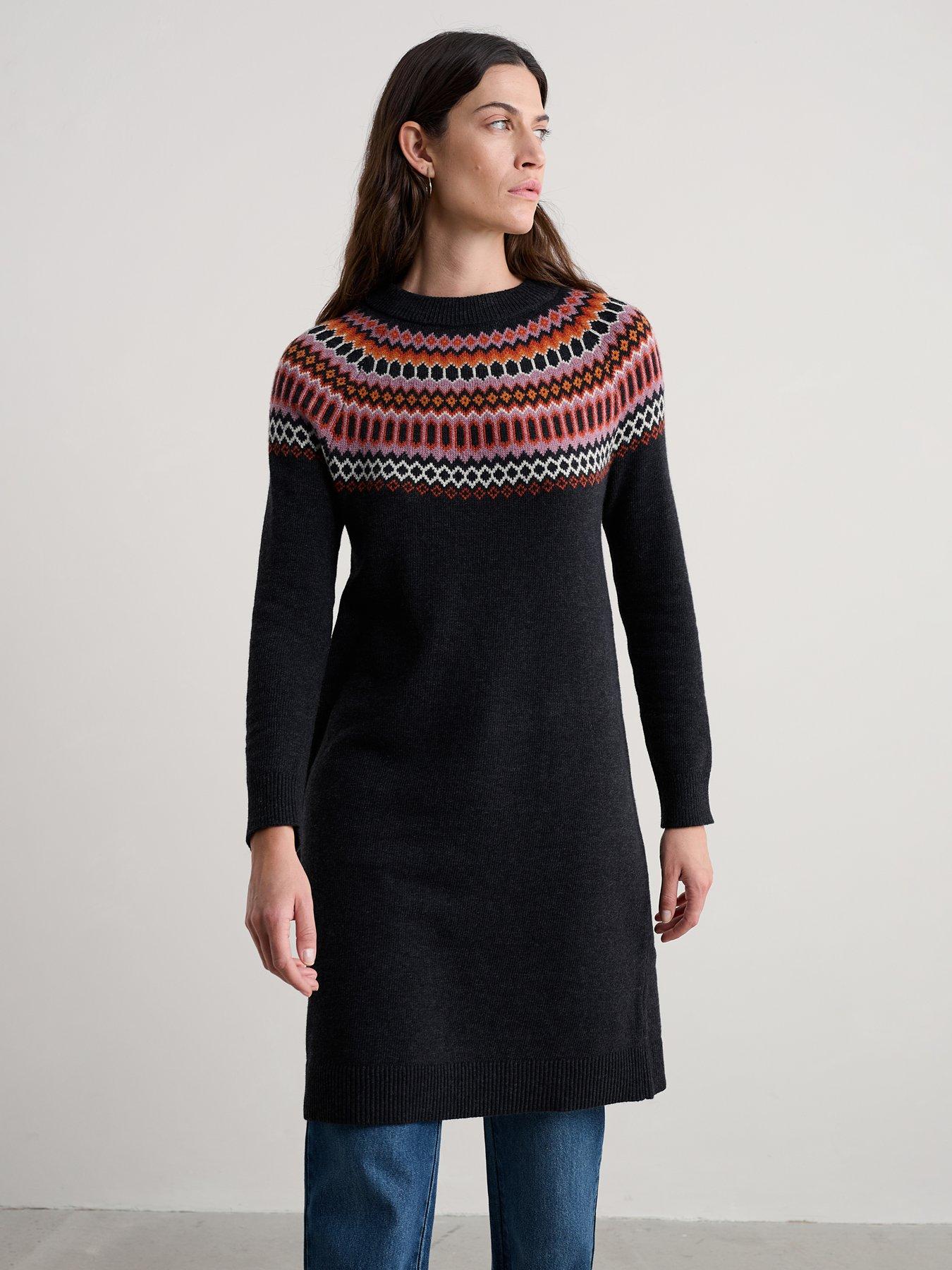 Seasalt Cornwall Bird Ring Dress, Multi, Size 12, Women