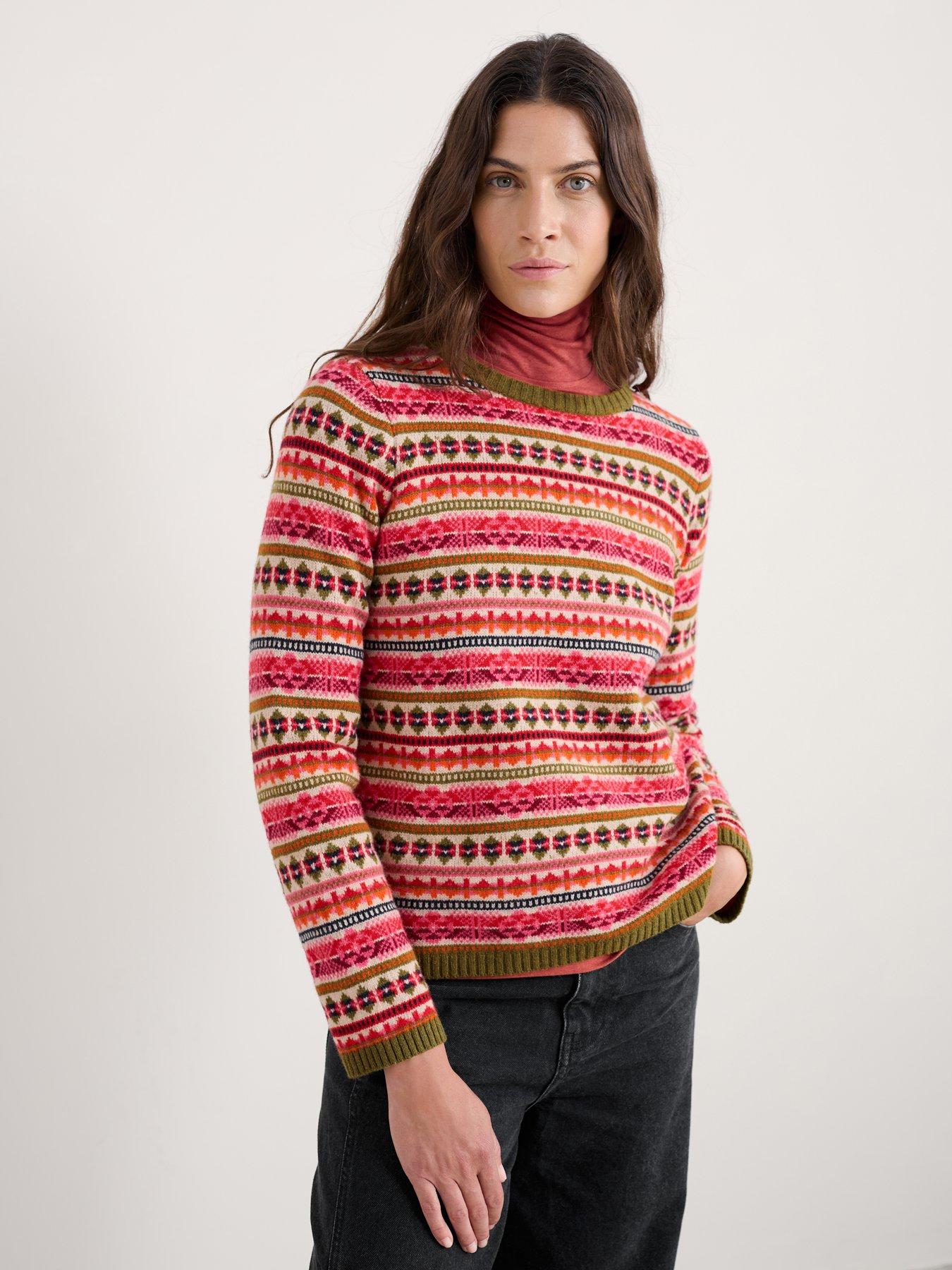 Seasalt Cornwall Percella Cove Jumper, Red, Size 14, Women