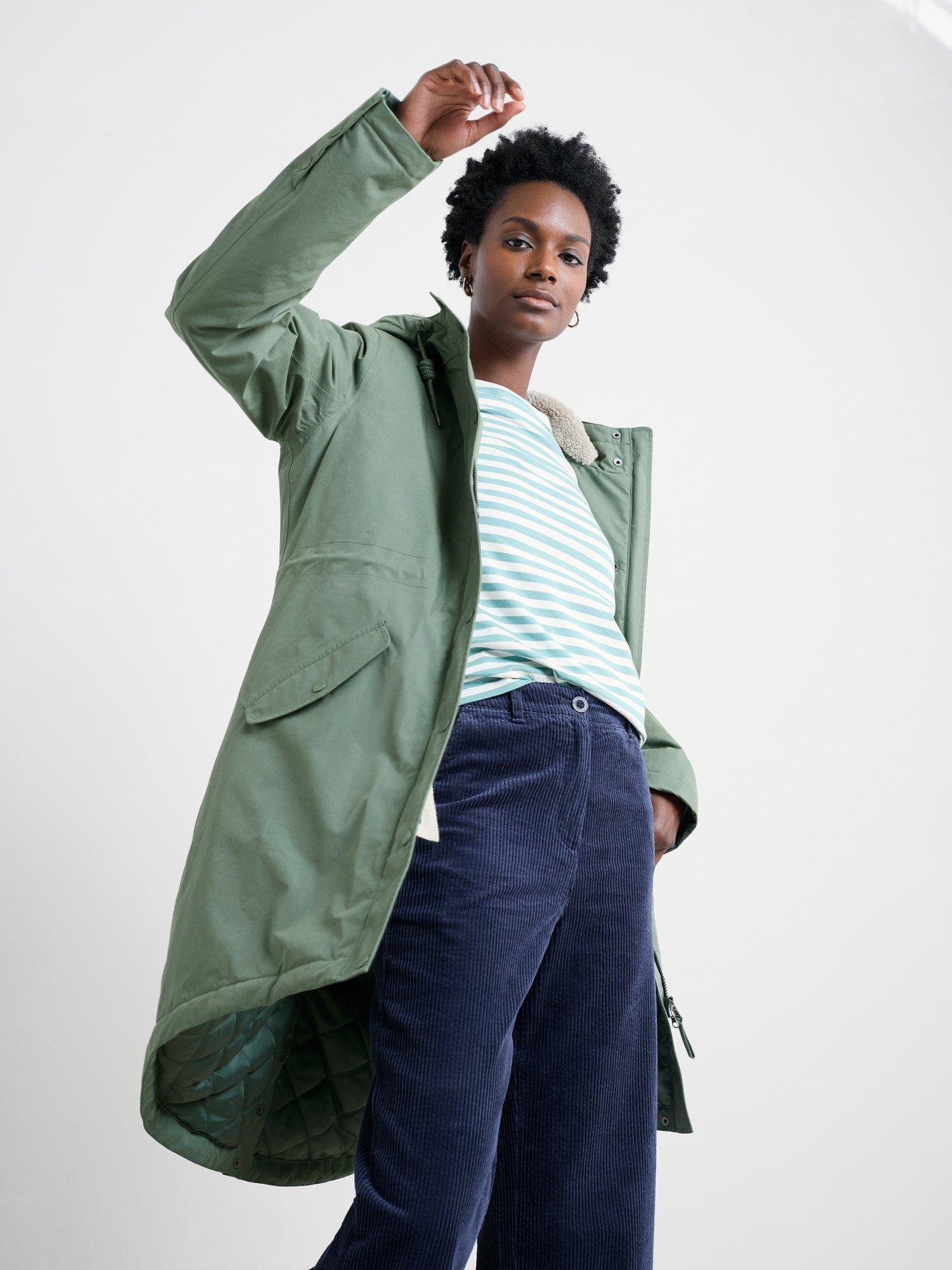 Seasalt Cornwall Long Line Jacket - Green