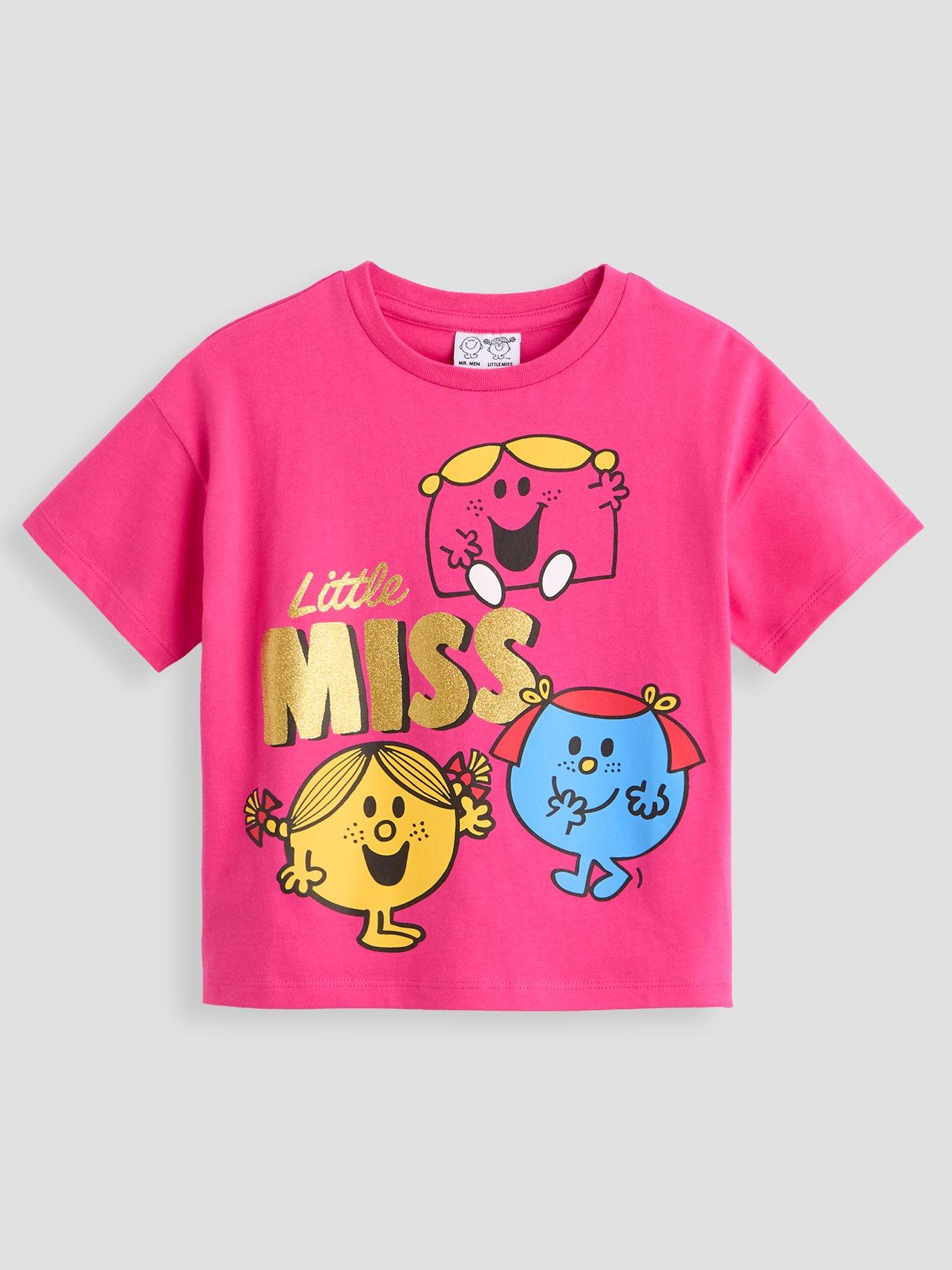 Image 1 of 4 of The Very Collection Little Miss Glitter Print T-Shirt - Pink