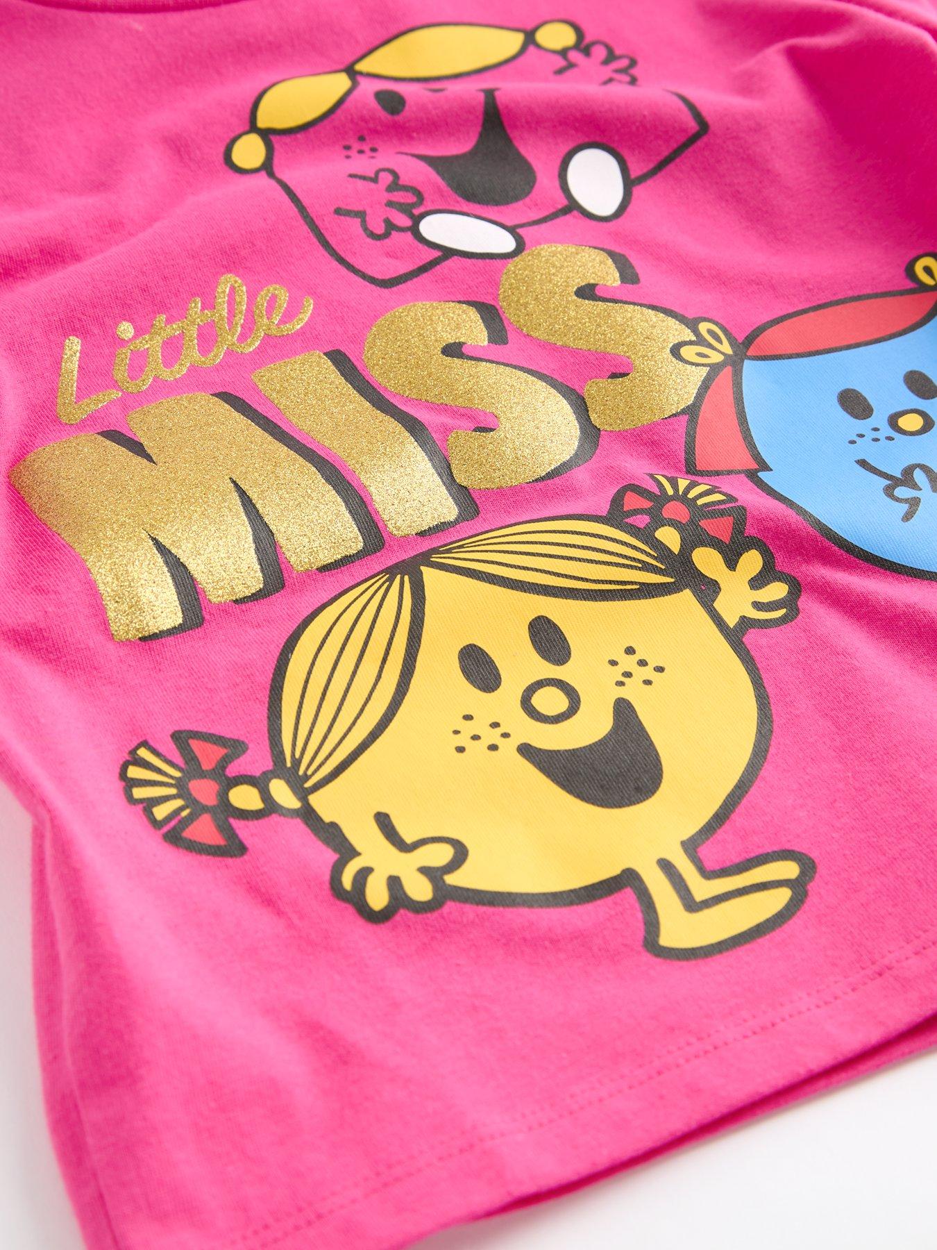 Image 4 of 4 of The Very Collection Little Miss Glitter Print T-Shirt - Pink