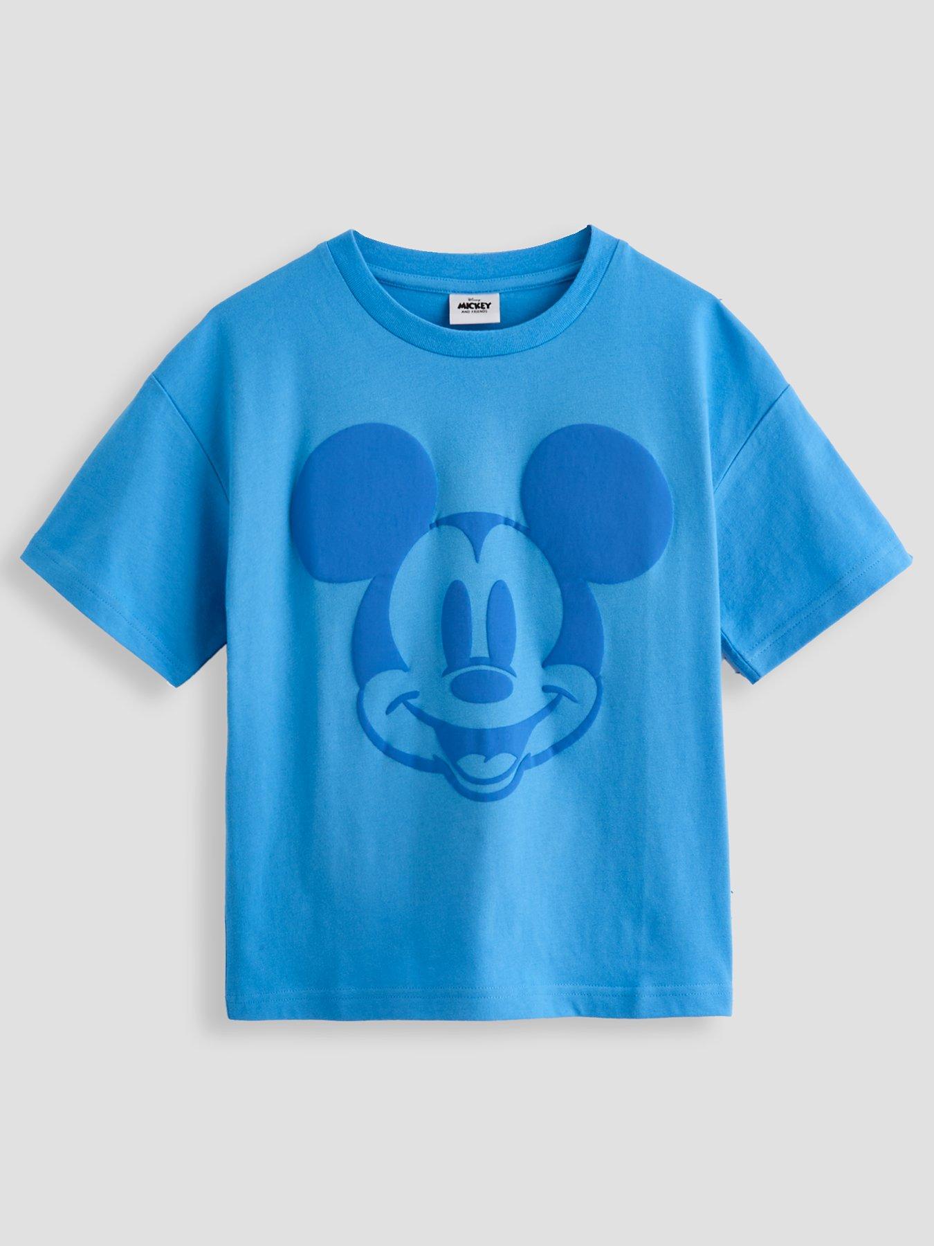 The Very Collection Mickey Mouse Back Print T-Shirt - Blue