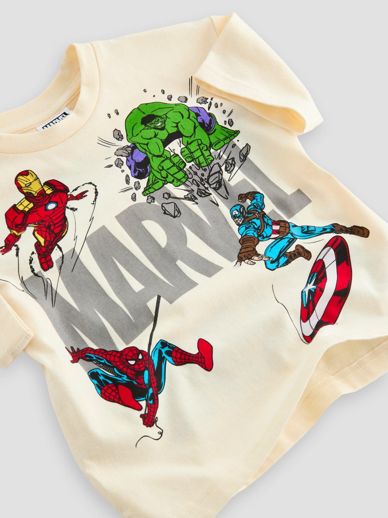 Image 3 of 4 of The Very Collection Marvel Back Print T-Shirt - Cream