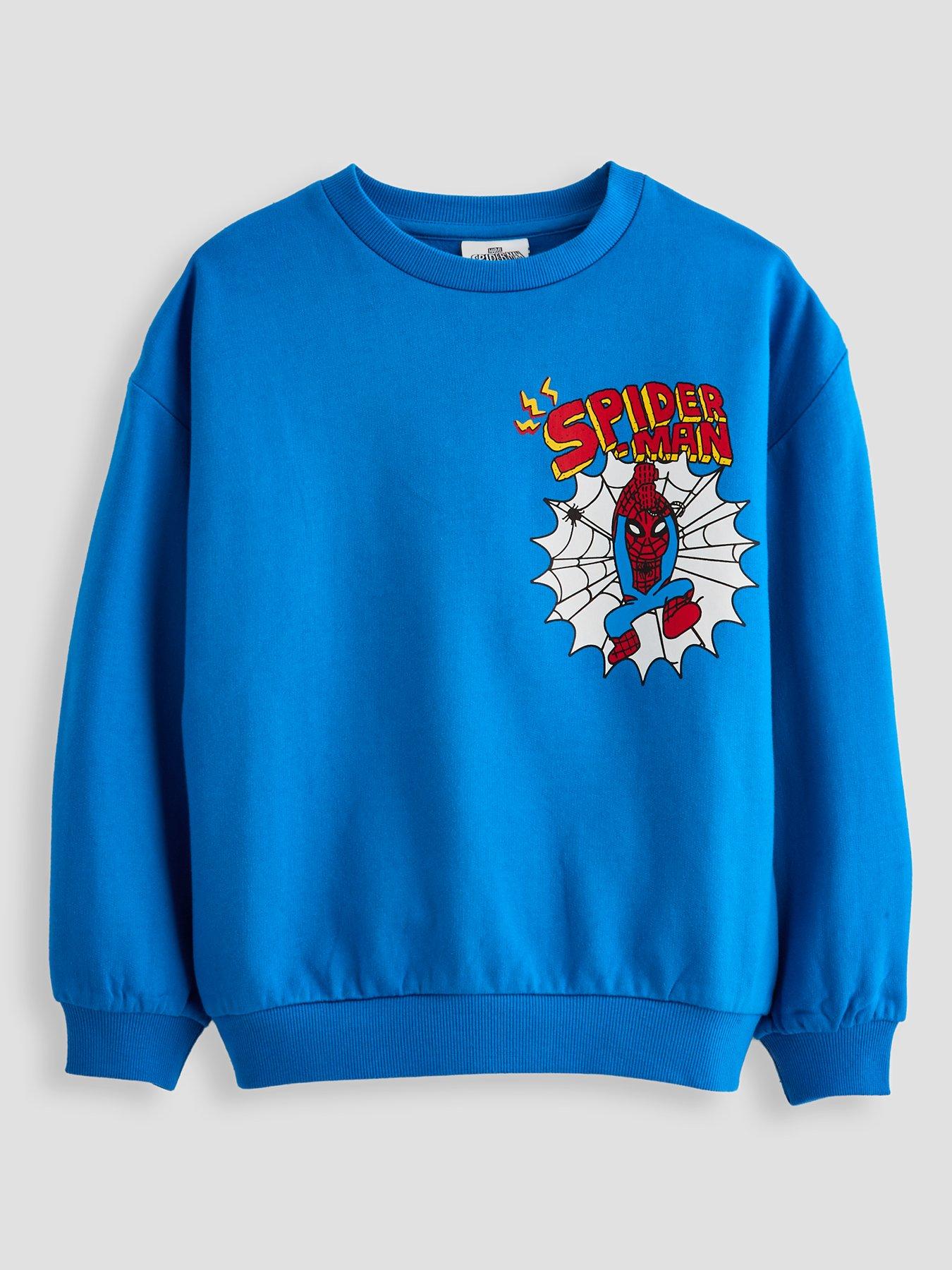 The Very Collection Spiderman Back Print Sweatshirt - Blue