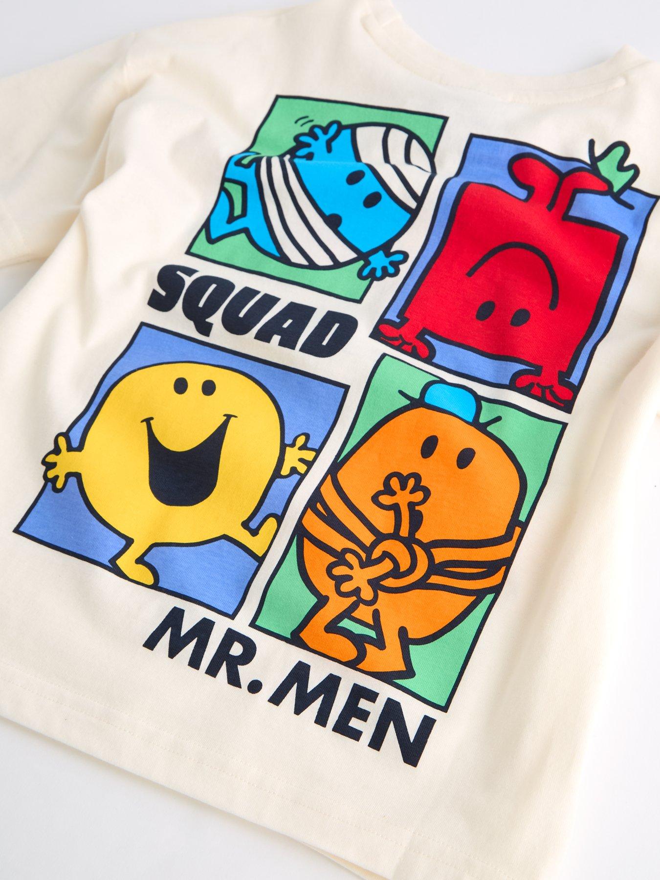 Image 4 of 5 of The Very Collection Mr Men Back Print Shortie Pyjamas - Navy