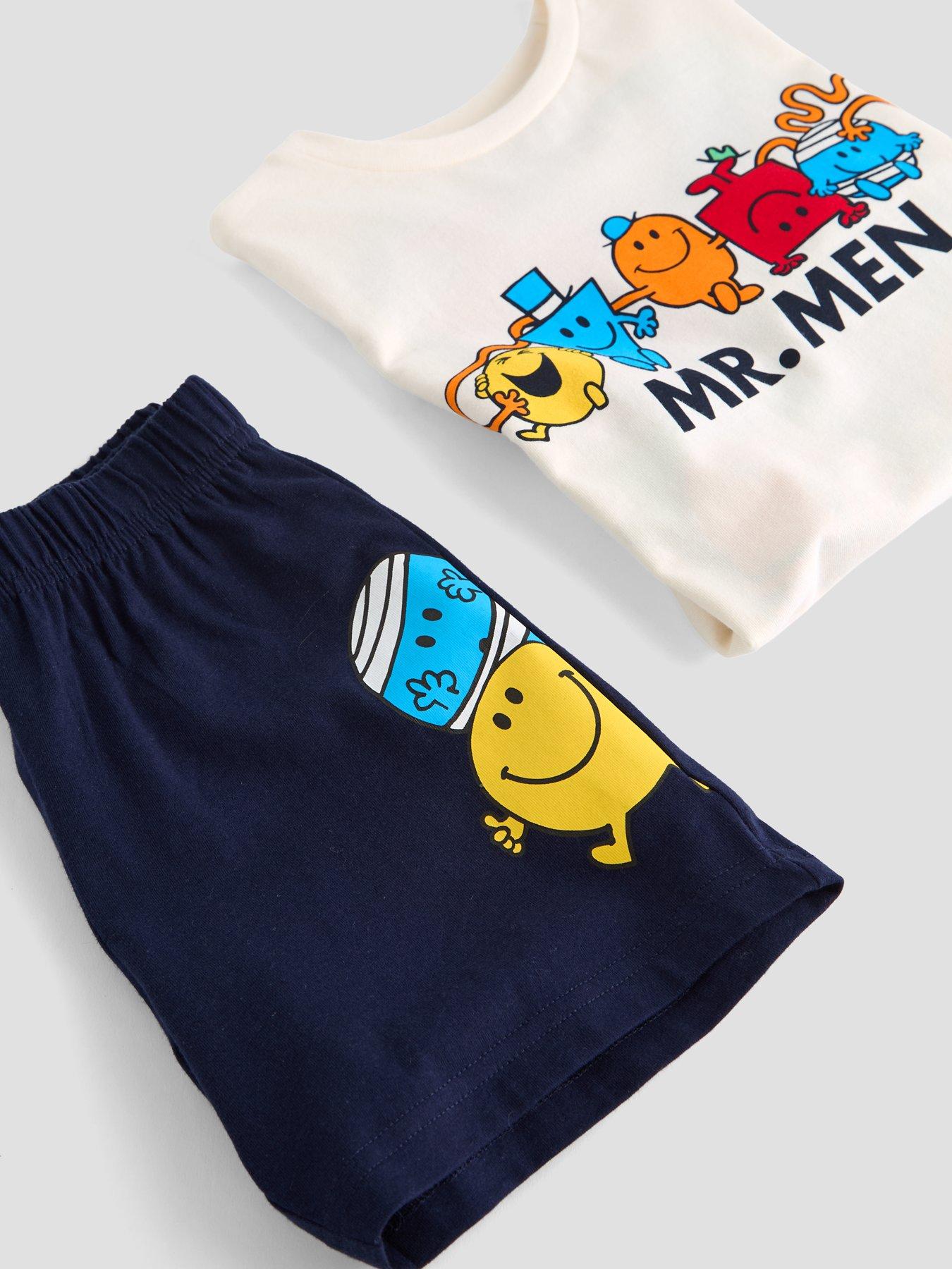 Image 5 of 5 of The Very Collection Mr Men Back Print Shortie Pyjamas - Navy