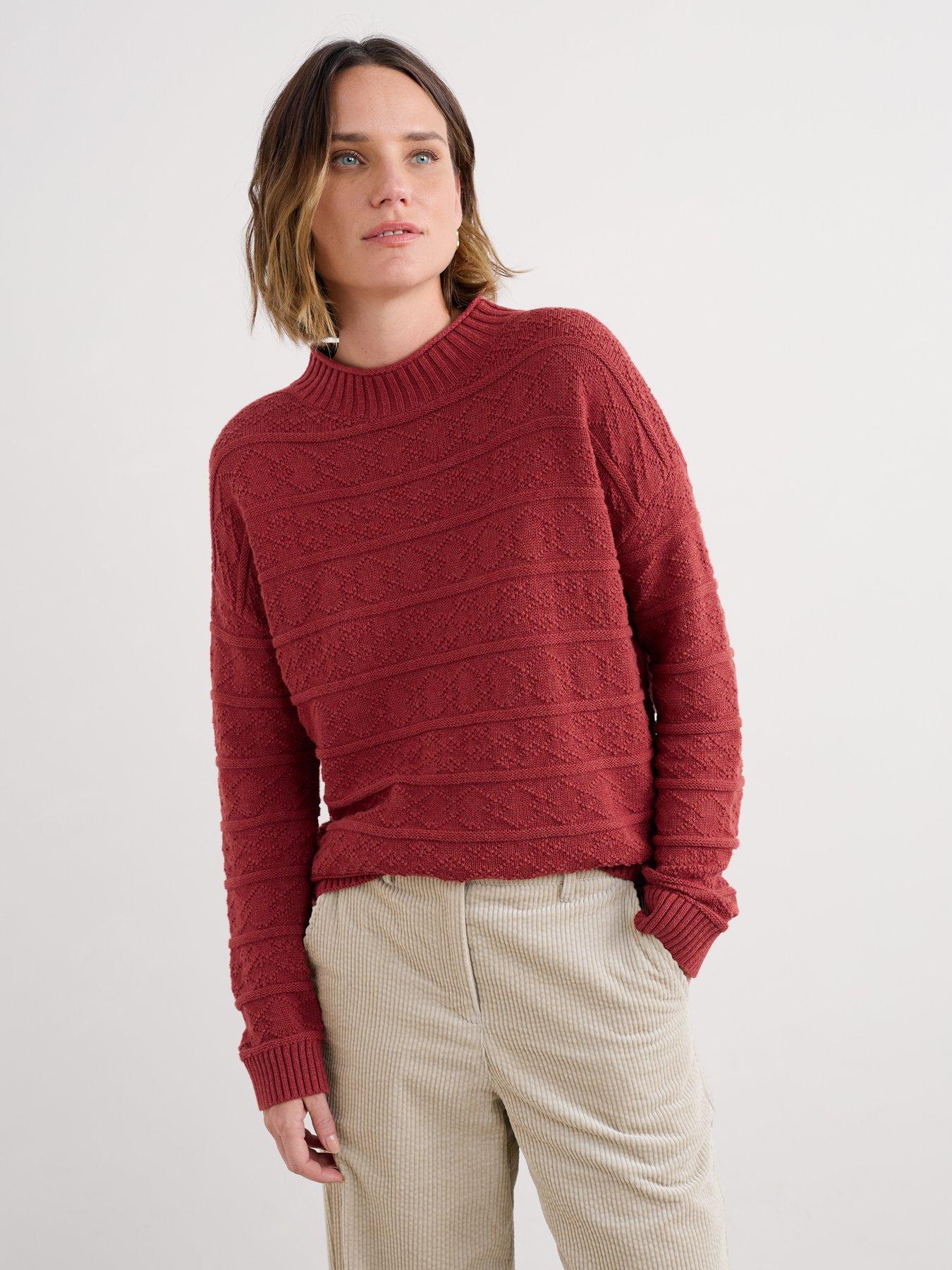 Seasalt Cornwall Penkestle Jumper Sail - Red