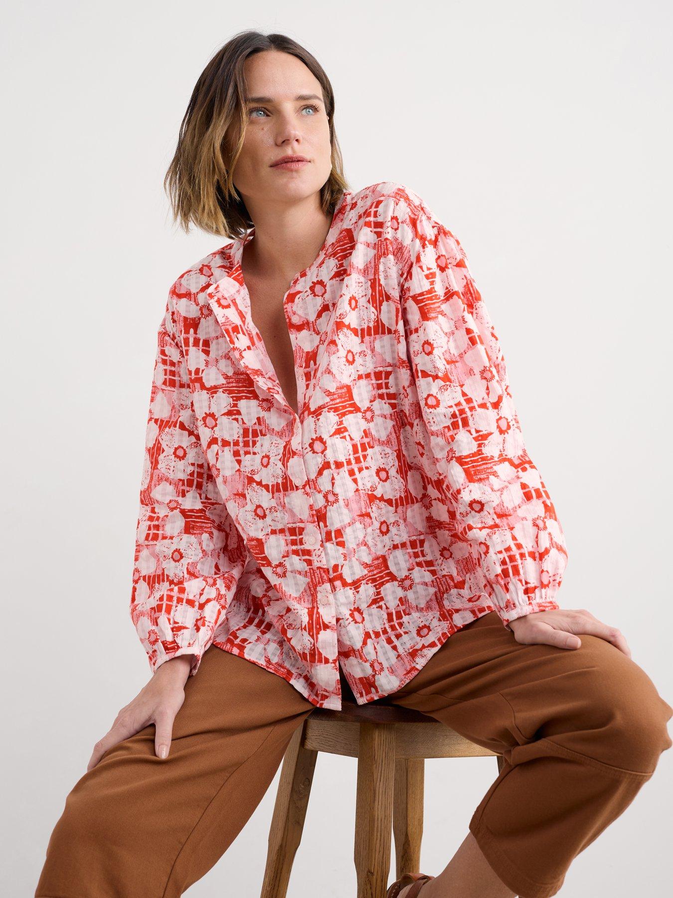 Seasalt Cornwall Radiance Patchwork Shirt - Red