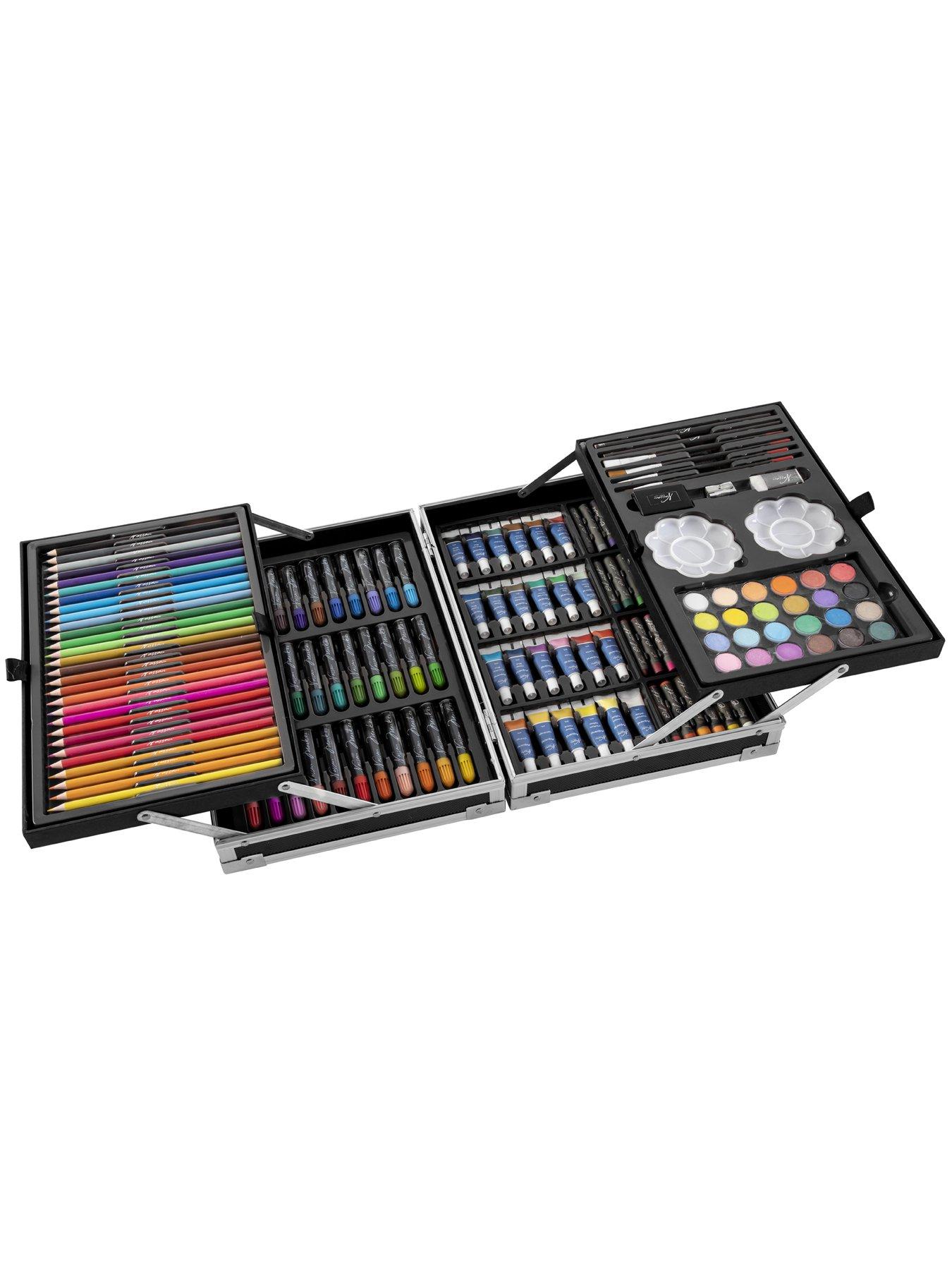 Art Set - 145 Piece in a Metal Black Carrying Case - 34x23cm | Very