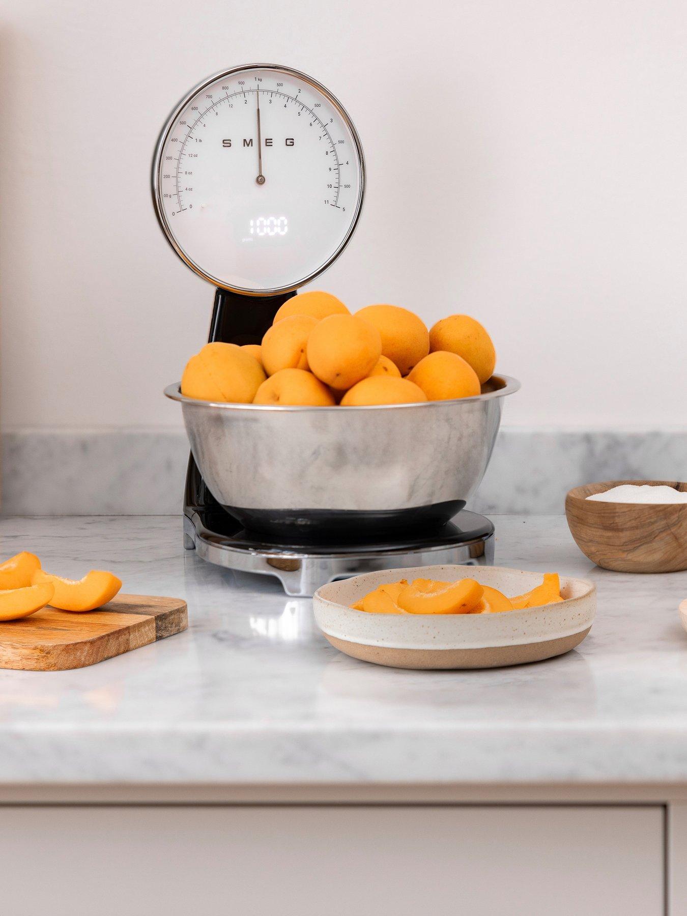 Image 1 of 6 of Smeg 50's Style Analogue &amp; Digital Scales with Removeable Bowl, Black